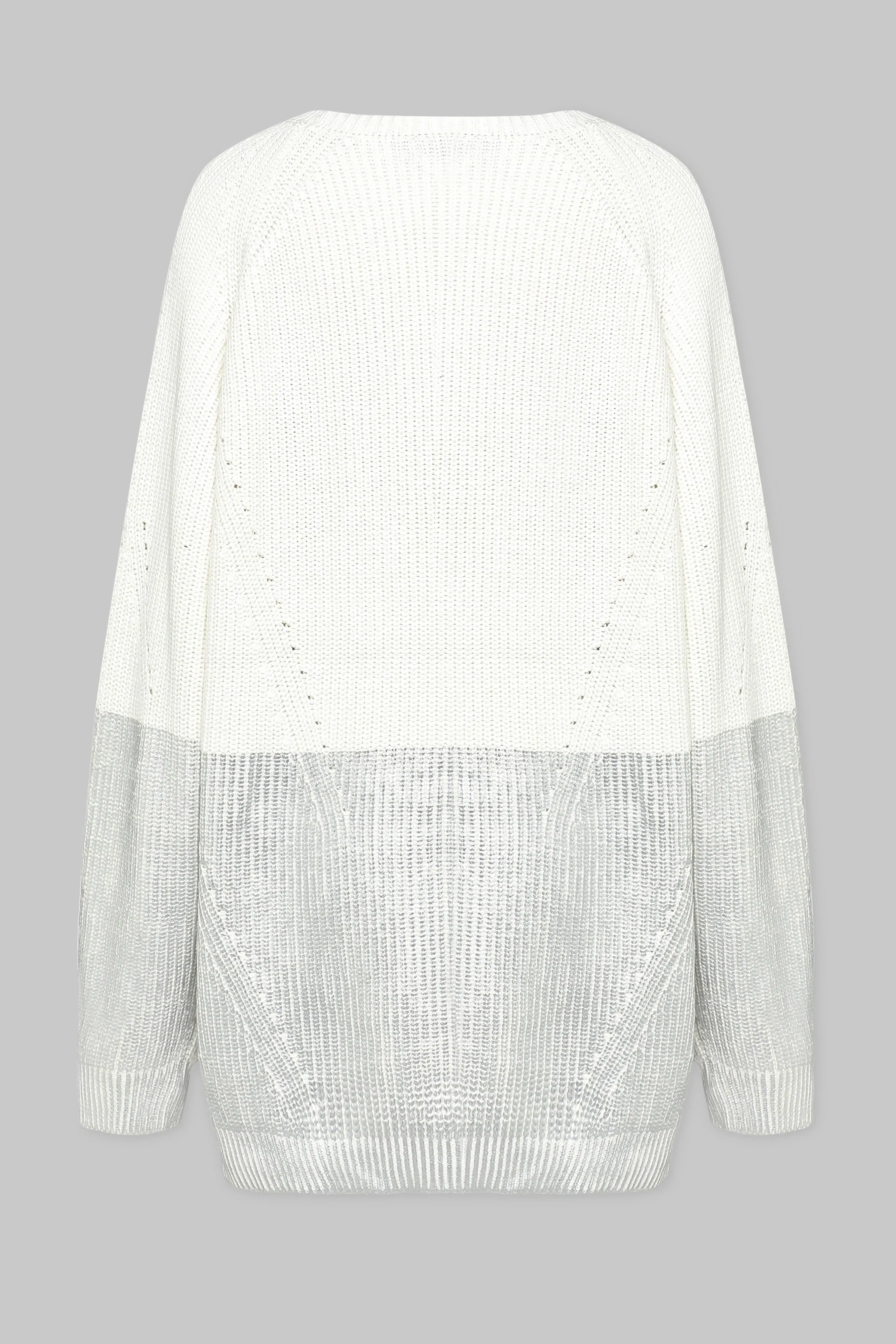 METALLIC EDGE KNIT SWEATER