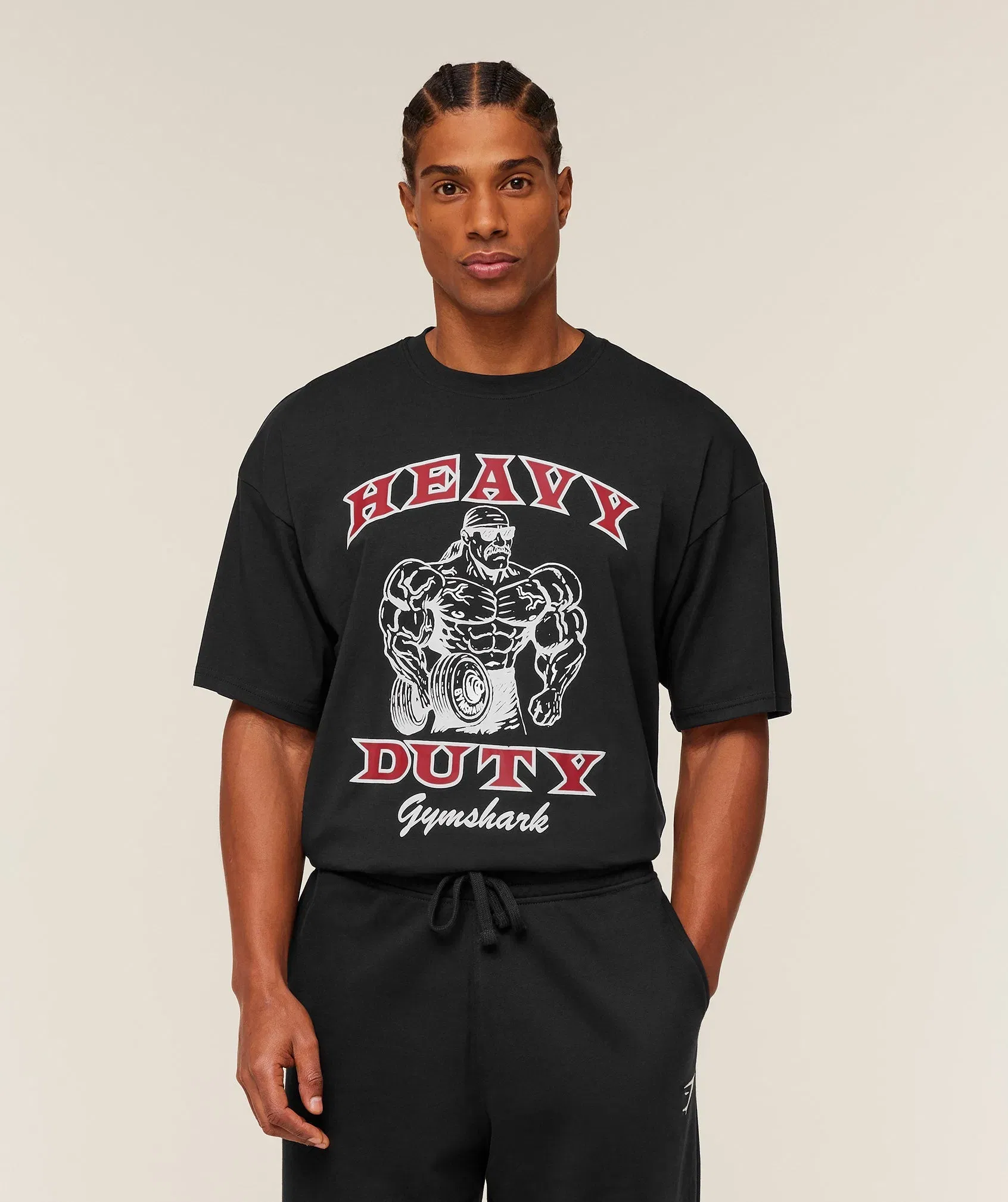 Gymshark Heavy Duty Bro Graphic T-Shirt - GS Black