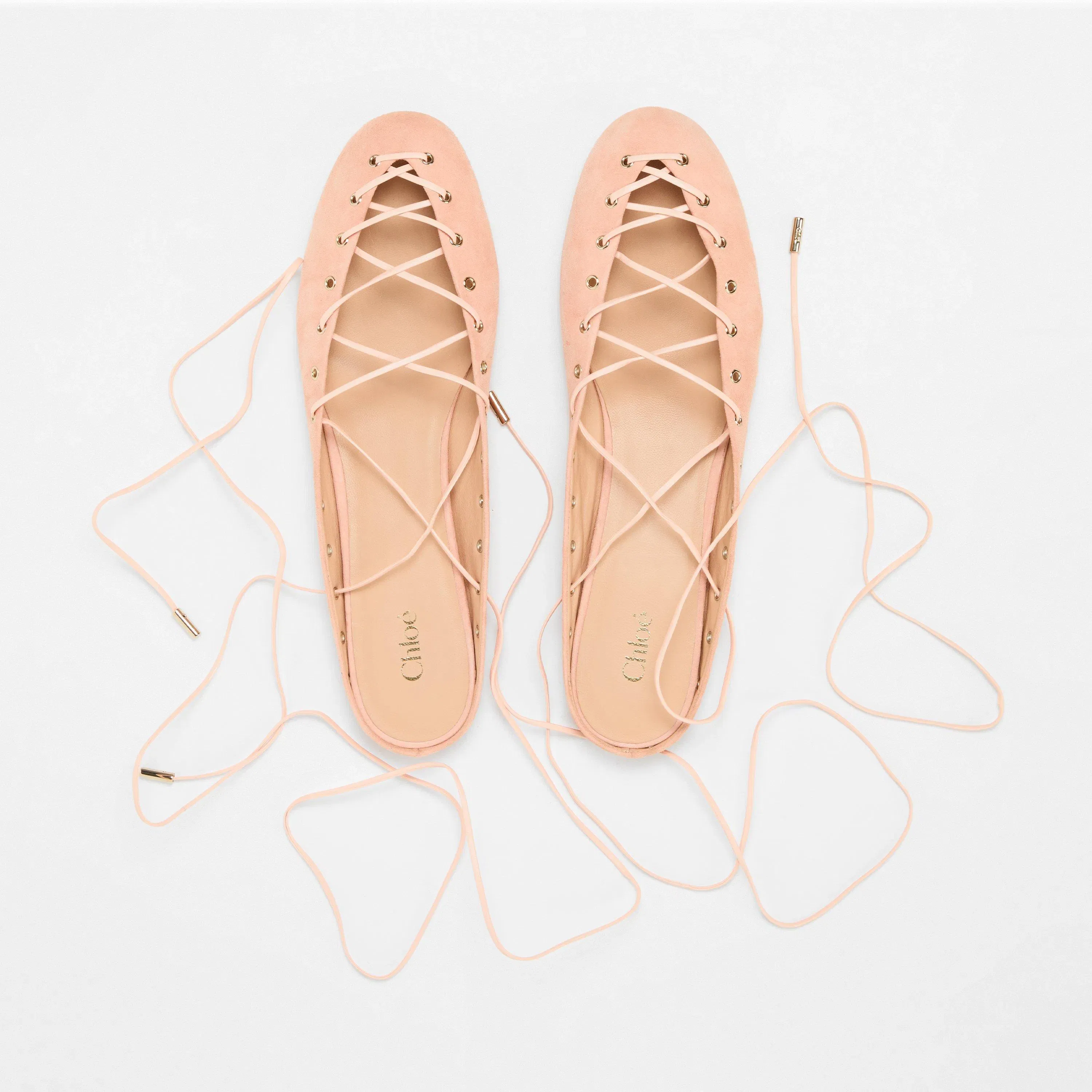 Ghillie Ankle Lacing Flat Ballet Pumps