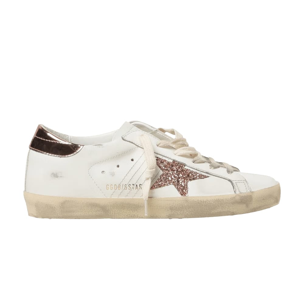 Golden Goose Wmns Superstar 'White Peach Pink Glitter'
