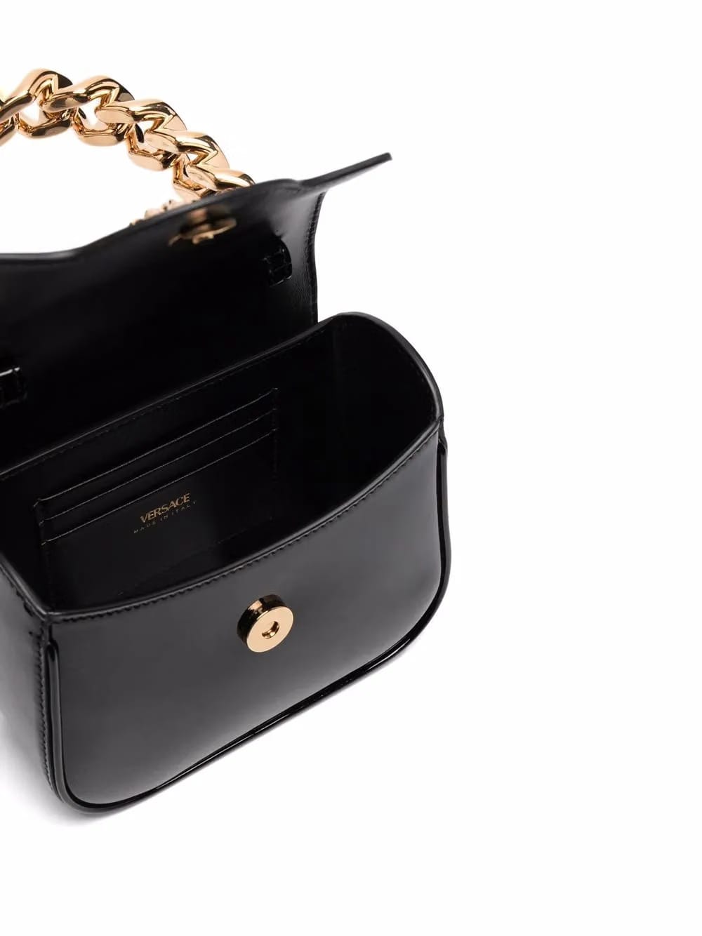 La Medusa patent mini bag