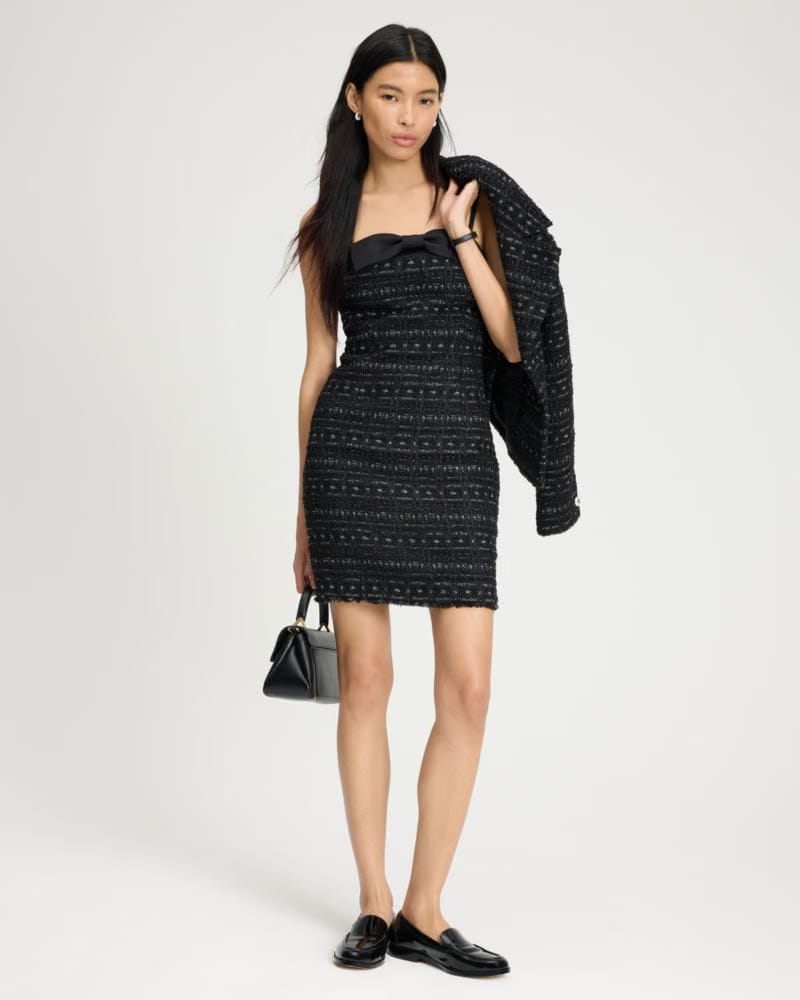 Galaxy Tweed Bow Dress