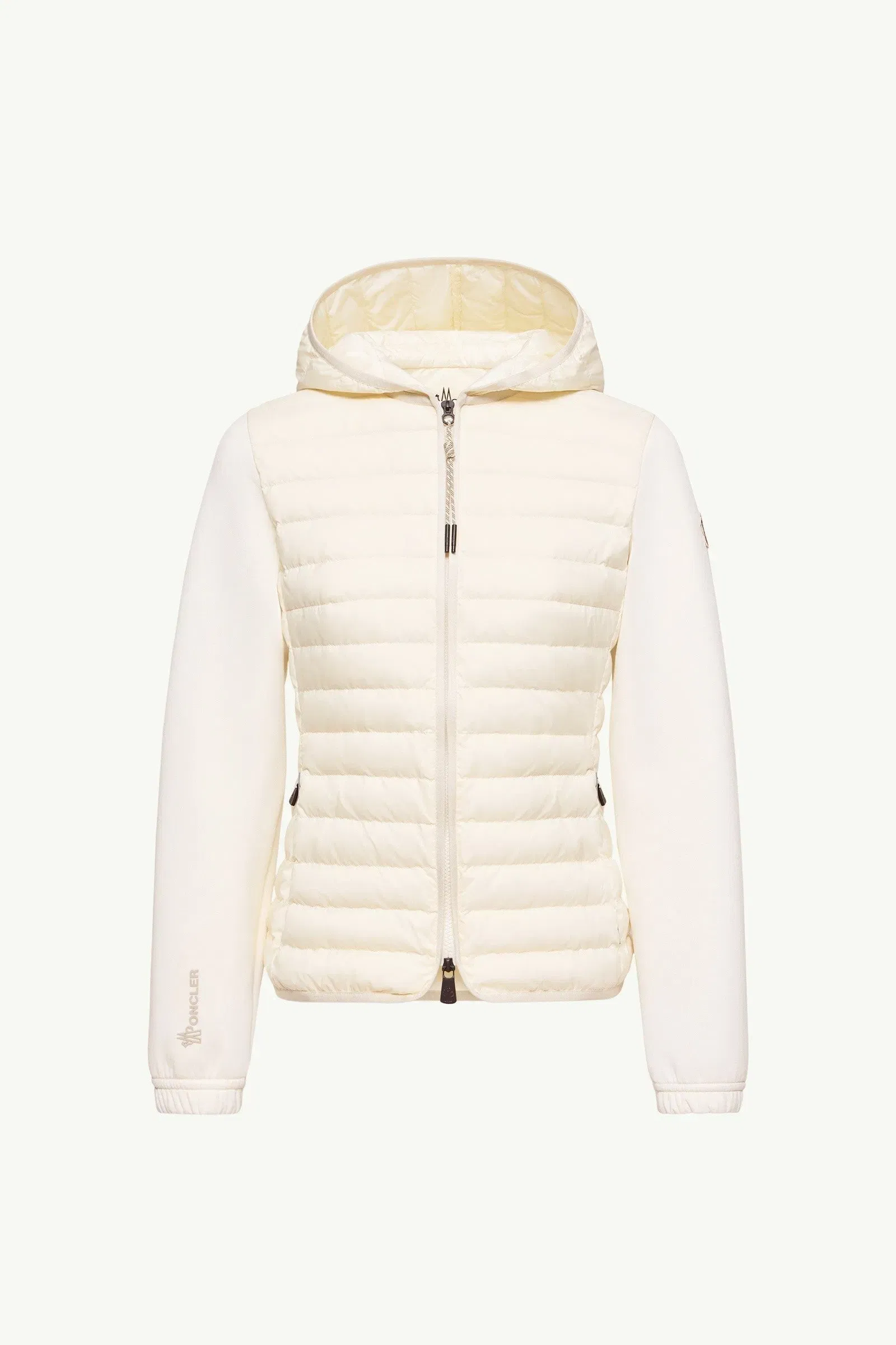 Moncler Padded Zip-Up Hoodie White Ivory White Ivory
