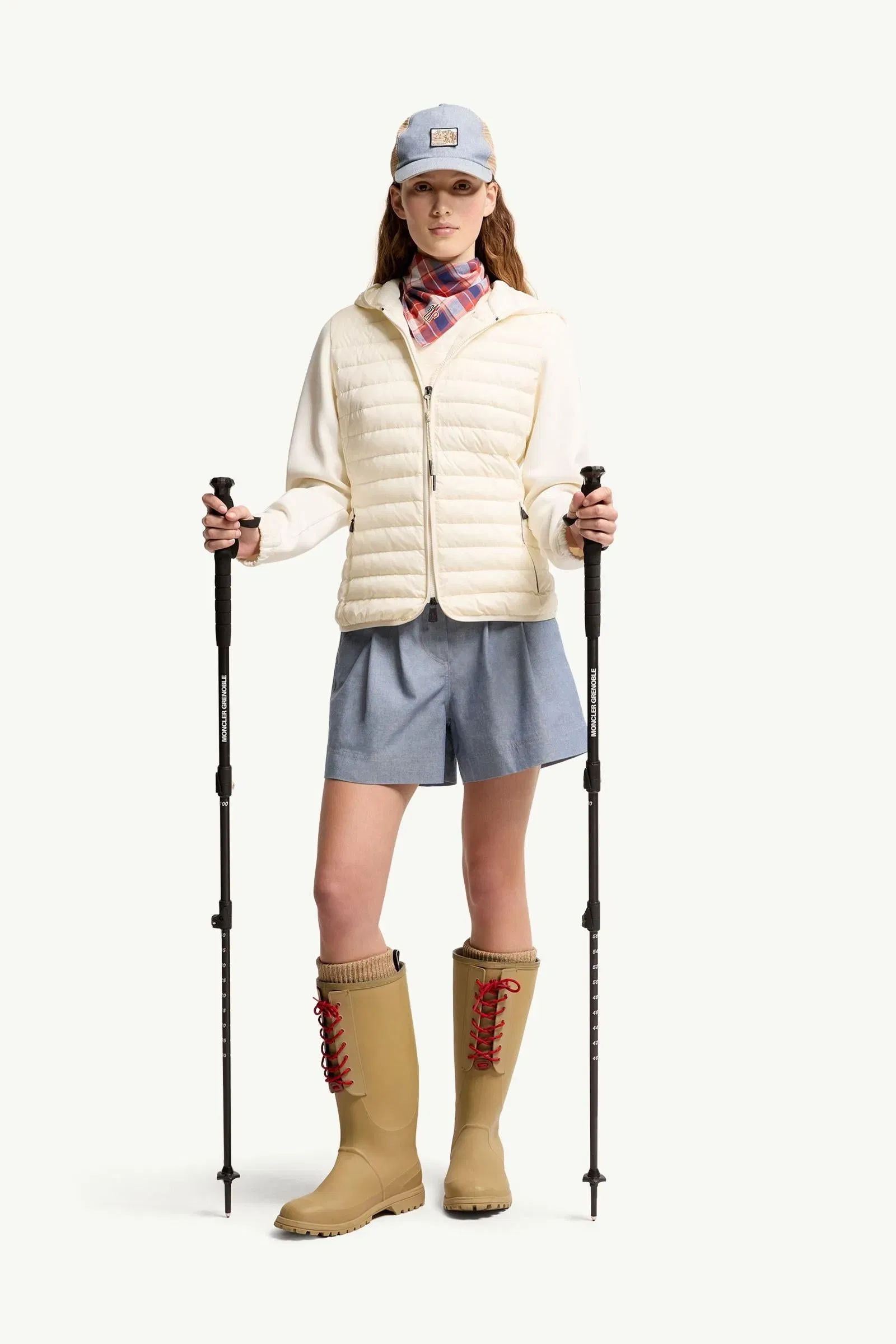 Moncler Padded Zip-Up Hoodie White Ivory White Ivory
