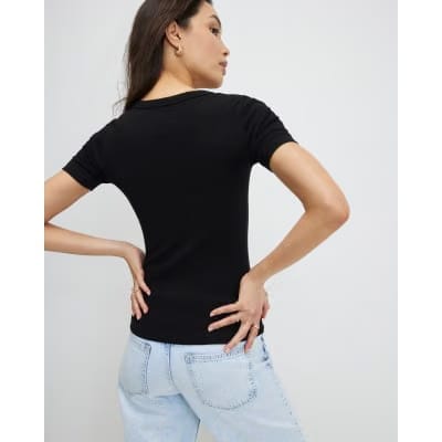 Black V Neck T-Shirt