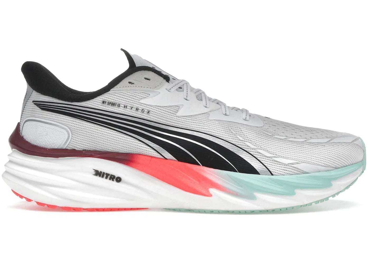 Puma Velocity Nitro 4 Hyrox White Mint Melt Glowing Red