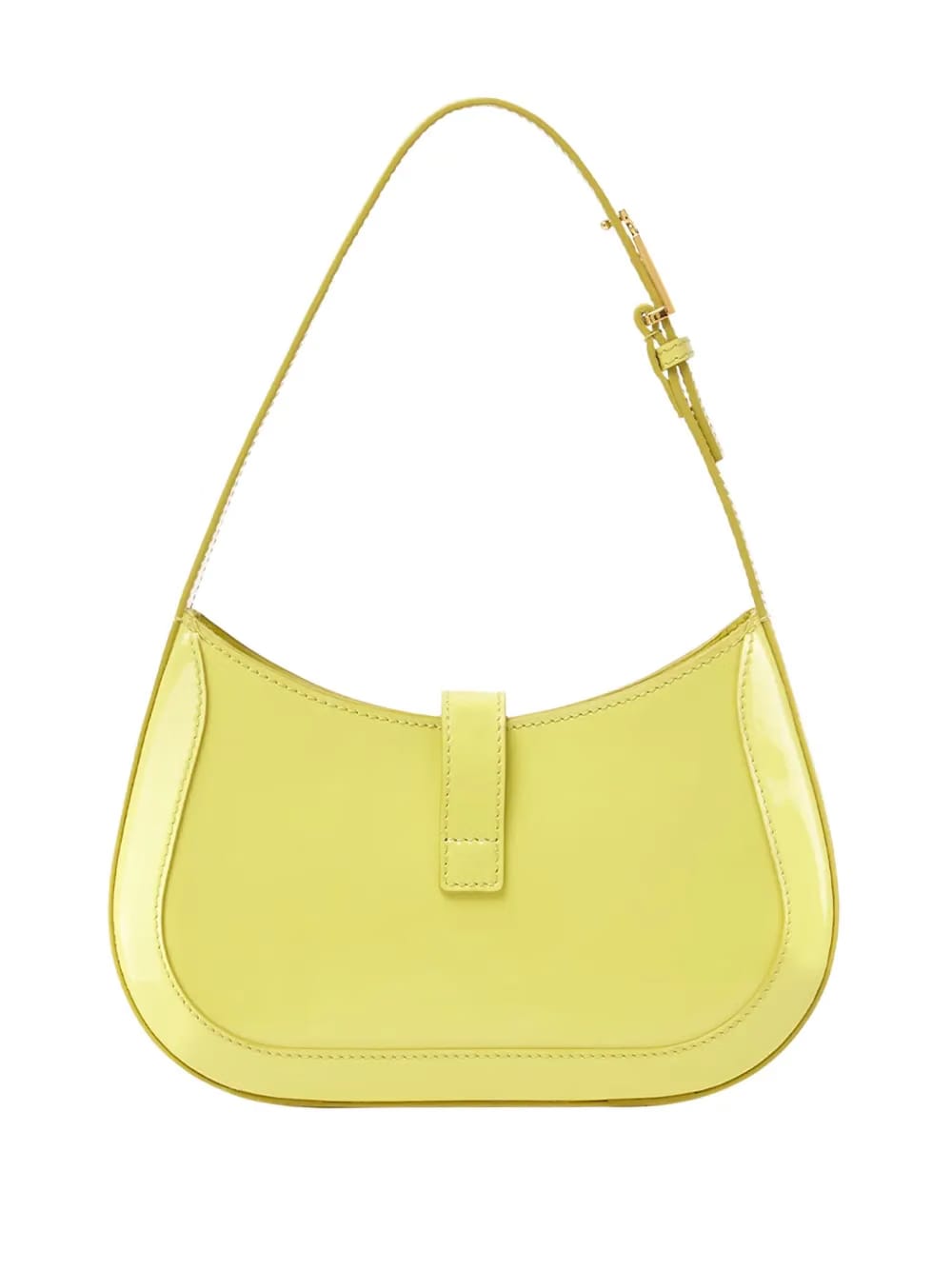Greca-detail leather shoulder bag