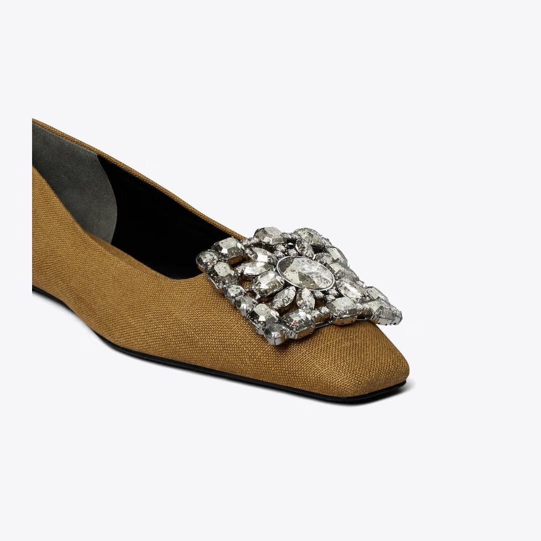 Tory Burch Georgia Crystal Ballet GOLDEN OCHRE