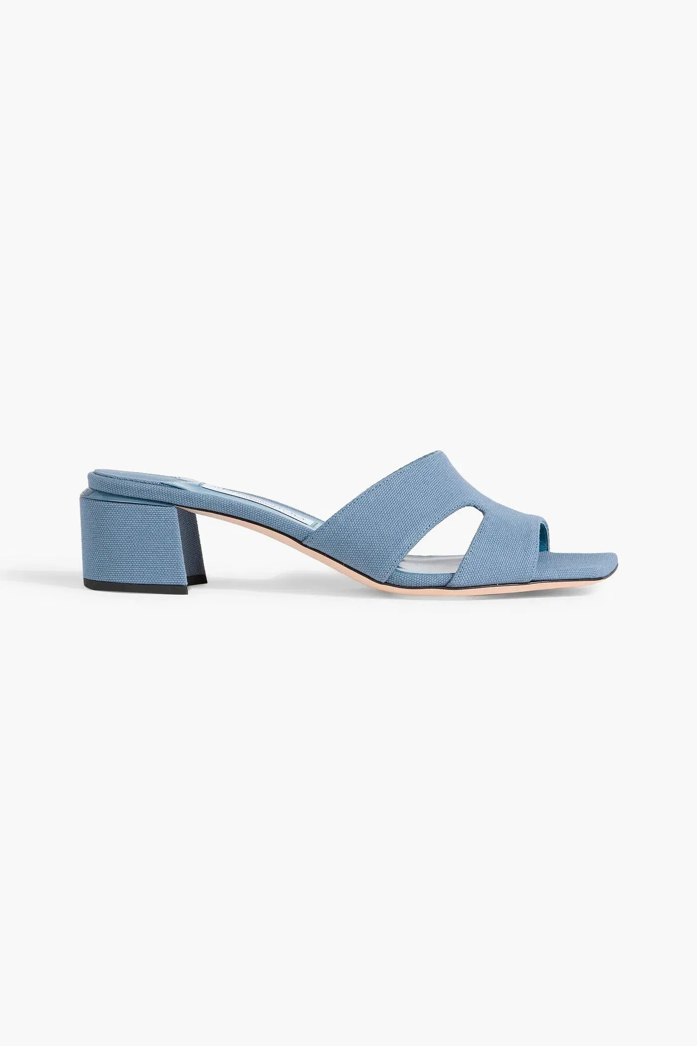 Jimmy Choo Ellison 45 Canvas Mules Blue Women's