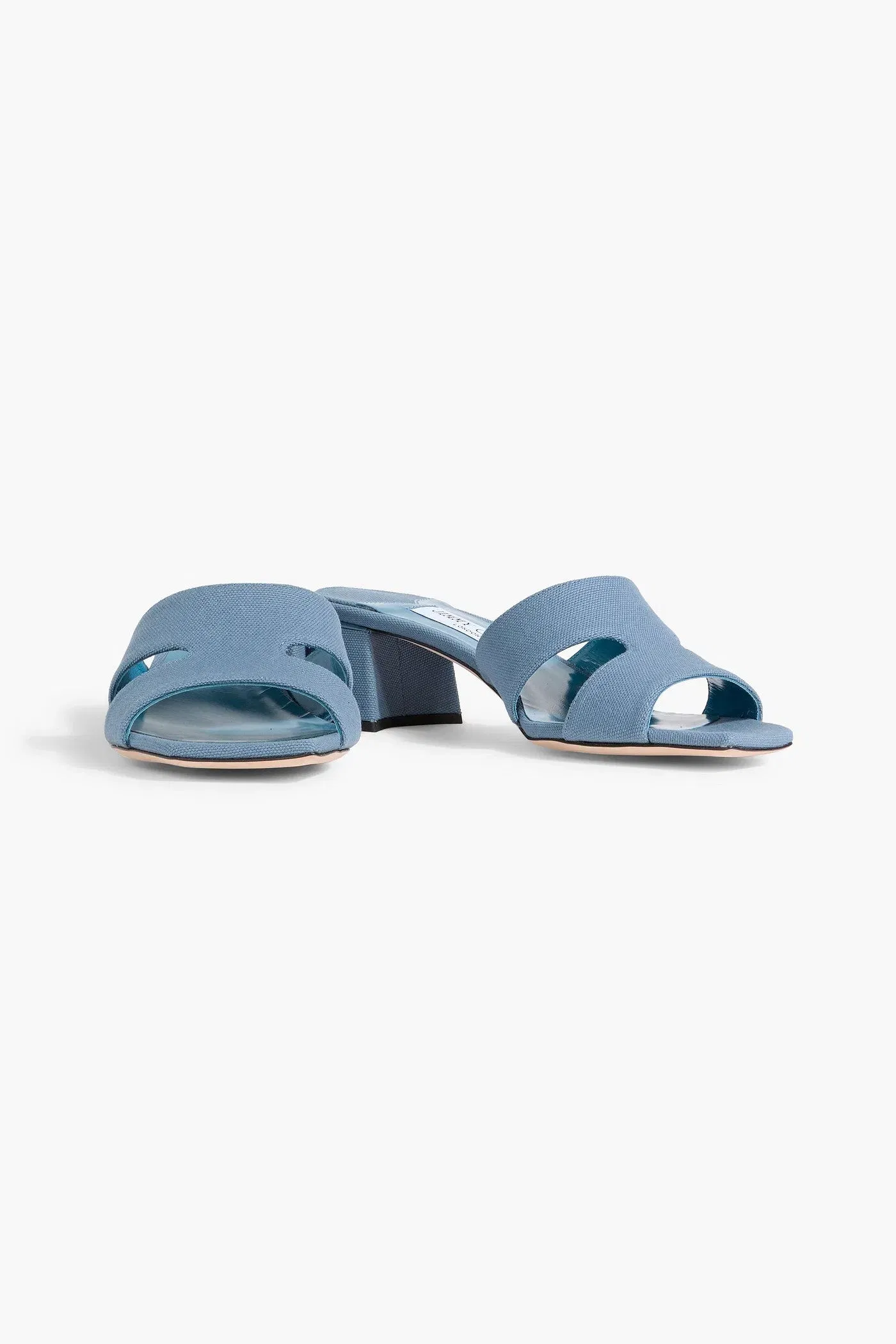 Jimmy Choo Ellison 45 Canvas Mules Blue Women's