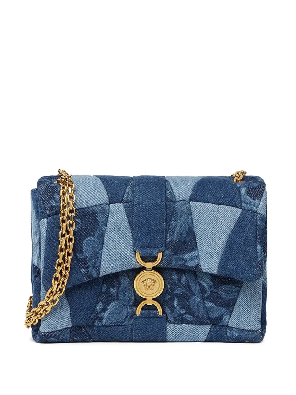 Kleio denim quilted shoulder bag
