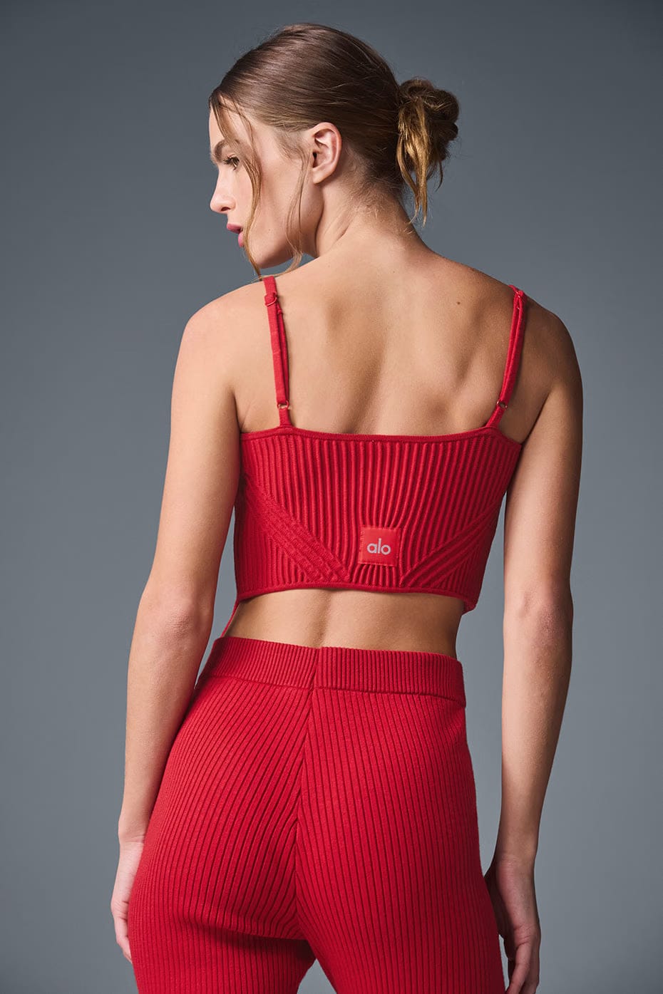 Alo Yoga Denim Knit Garter Tank