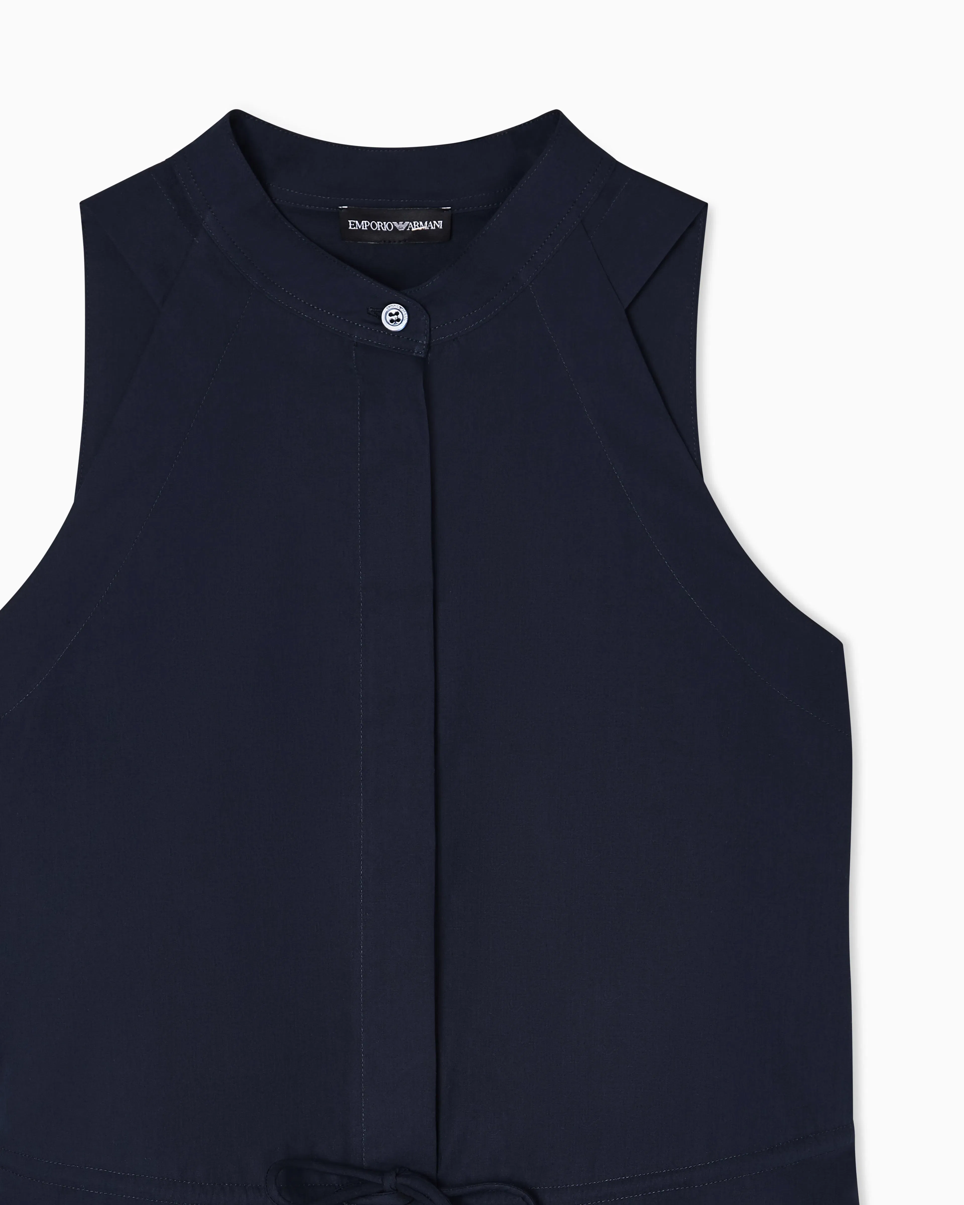 Emporio Armani Long dress with poplin drawstring