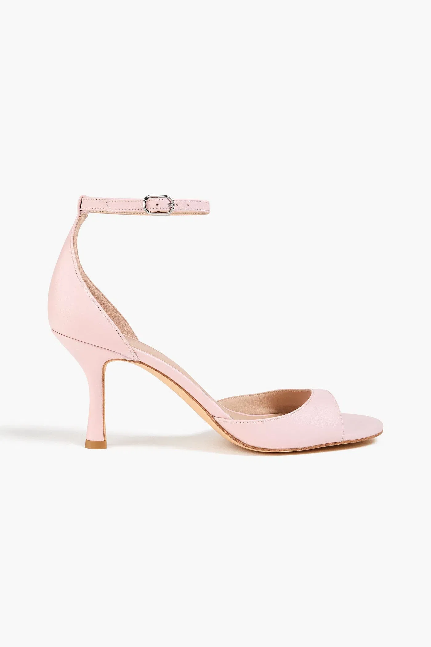 Stuart Weitzman Isla 75 Leather Sandals Baby Pink Women's