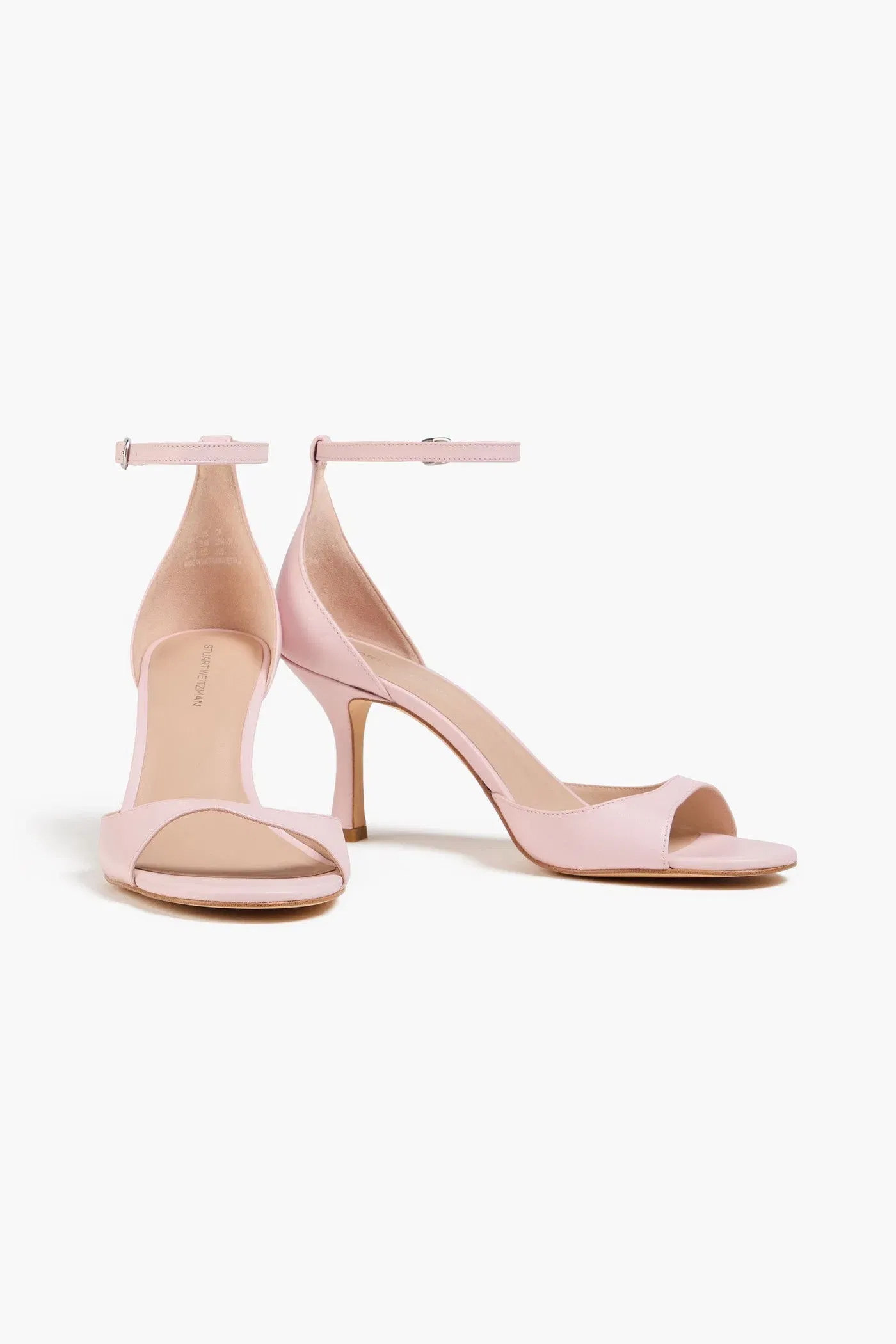 Stuart Weitzman Isla 75 Leather Sandals Baby Pink Women's