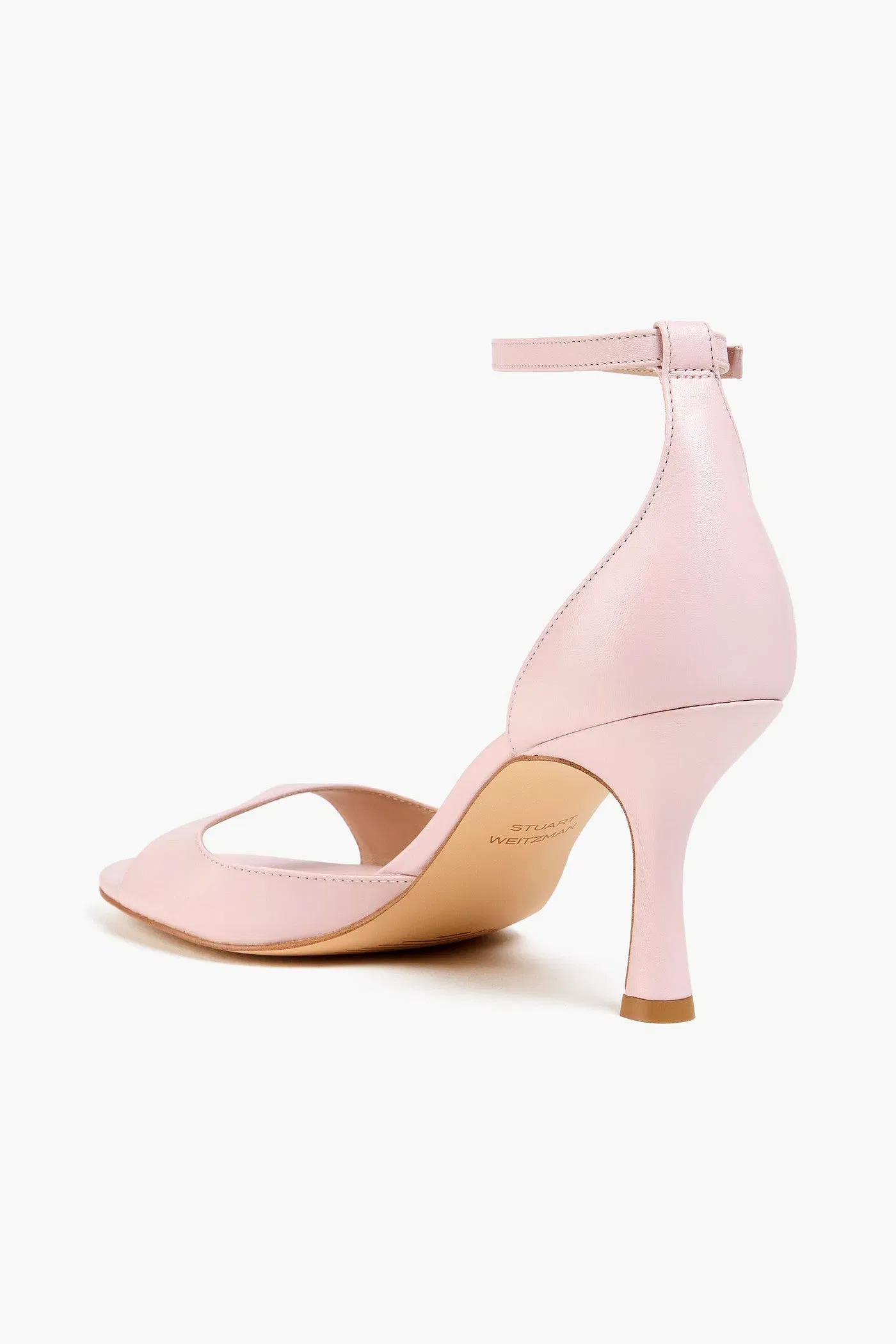 Stuart Weitzman Isla 75 Leather Sandals Baby Pink Women's