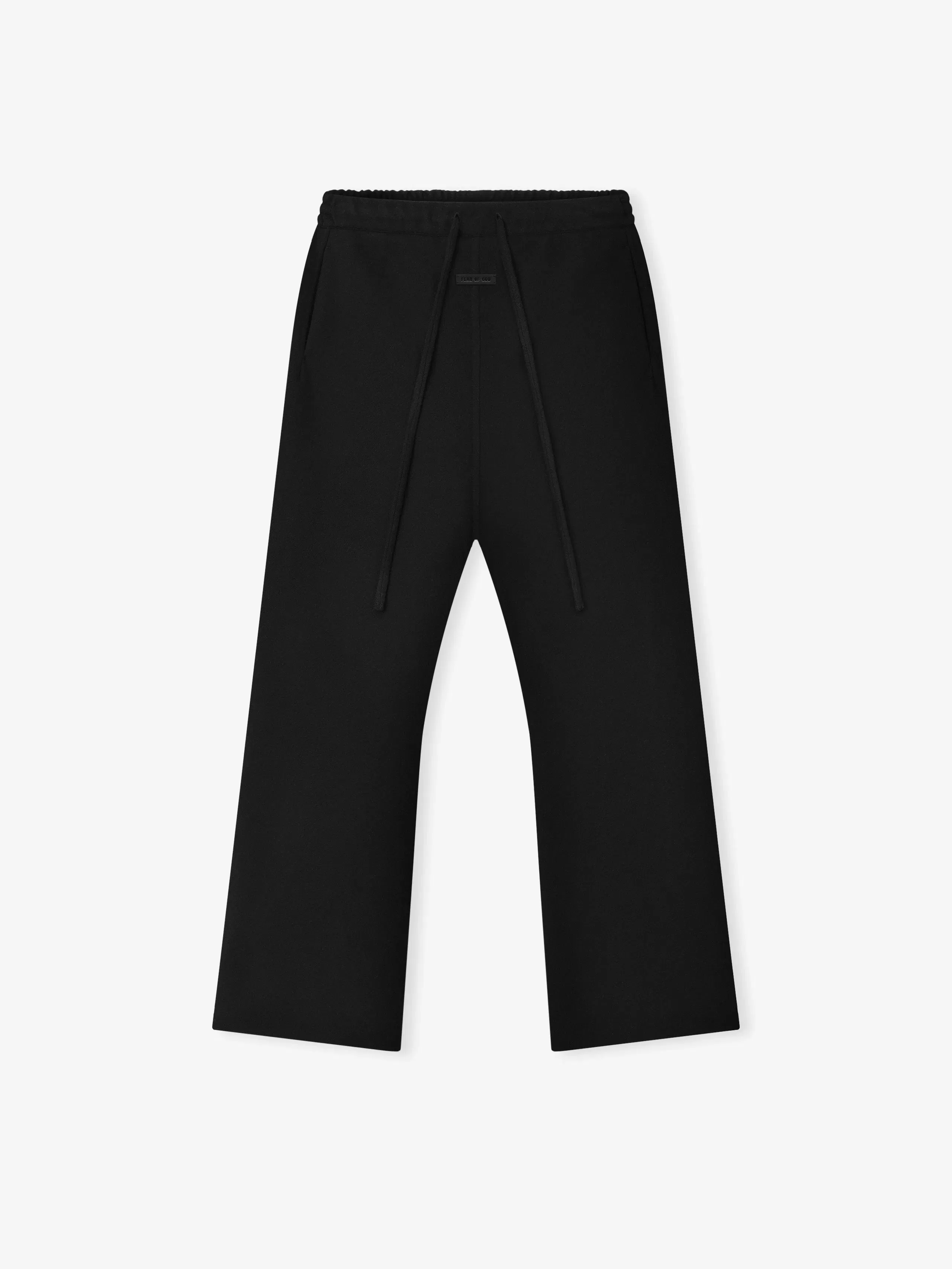 Essentials Double Face Wool Cashmere Flared Pants Black