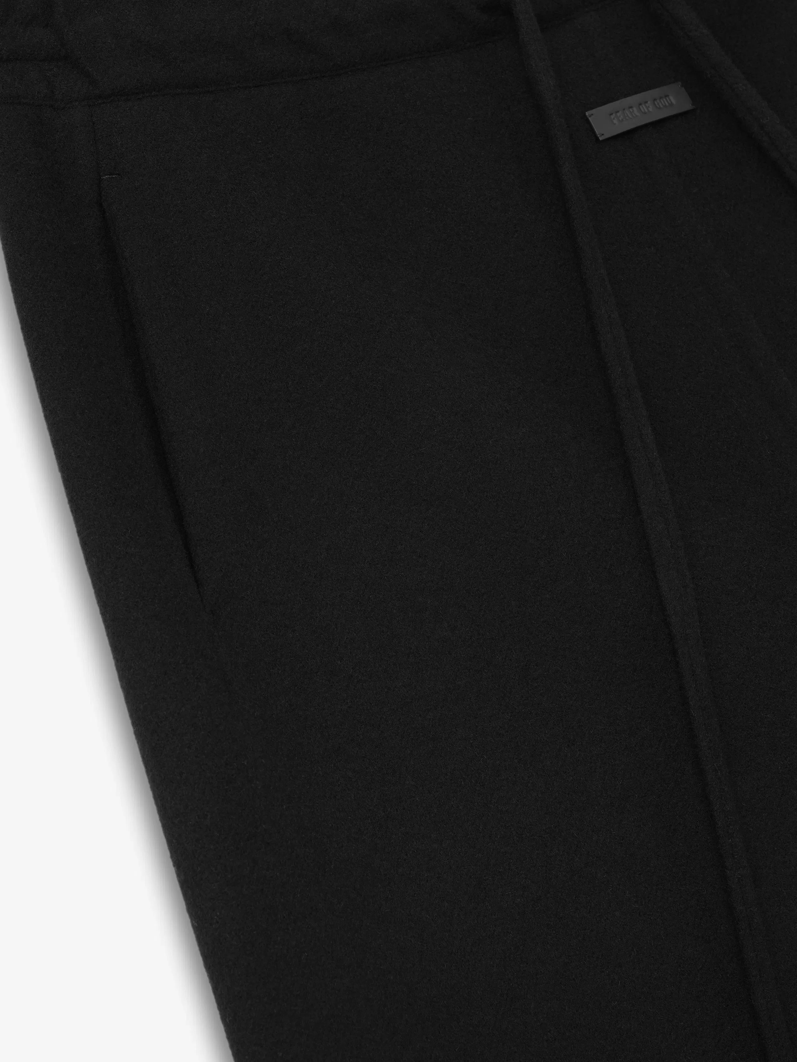 Essentials Double Face Wool Cashmere Flared Pants Black