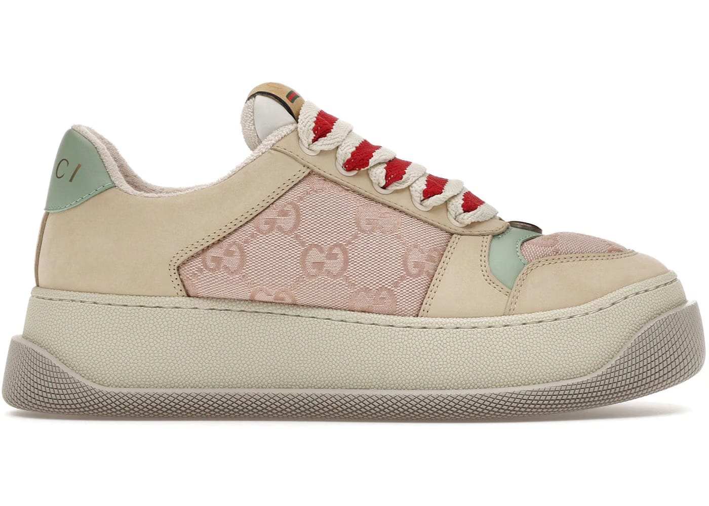 Gucci Screener Gg Monogram Beige Pink Womens