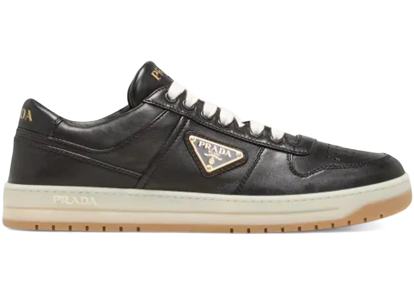 Prada Downtown Low Top Sneakers Black Gum