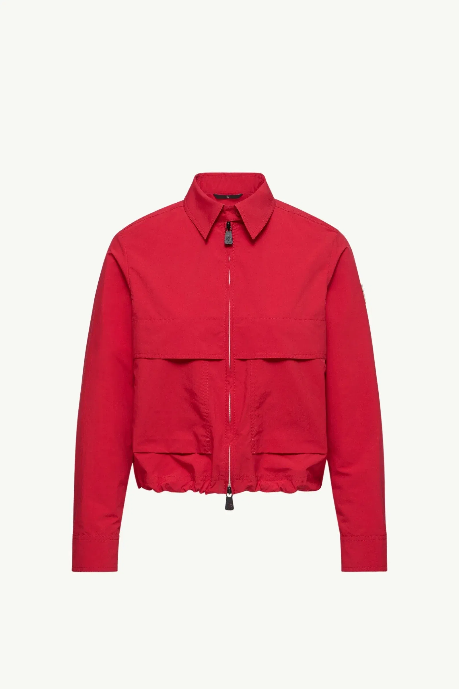 Moncler Technical Froissé Long Sleeve Shirt Red Red