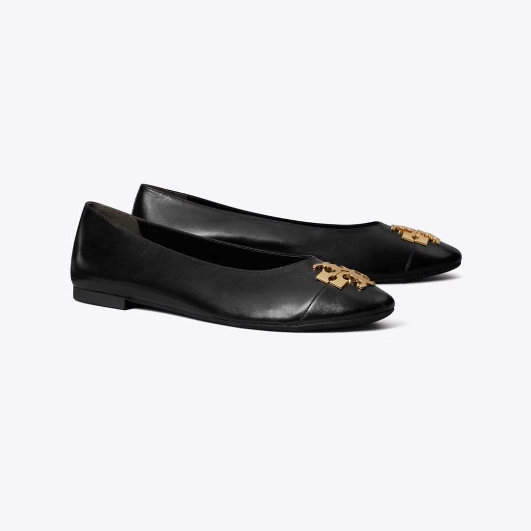 Tory Burch Charlie Ballet PERFECT BLACK / GOLD