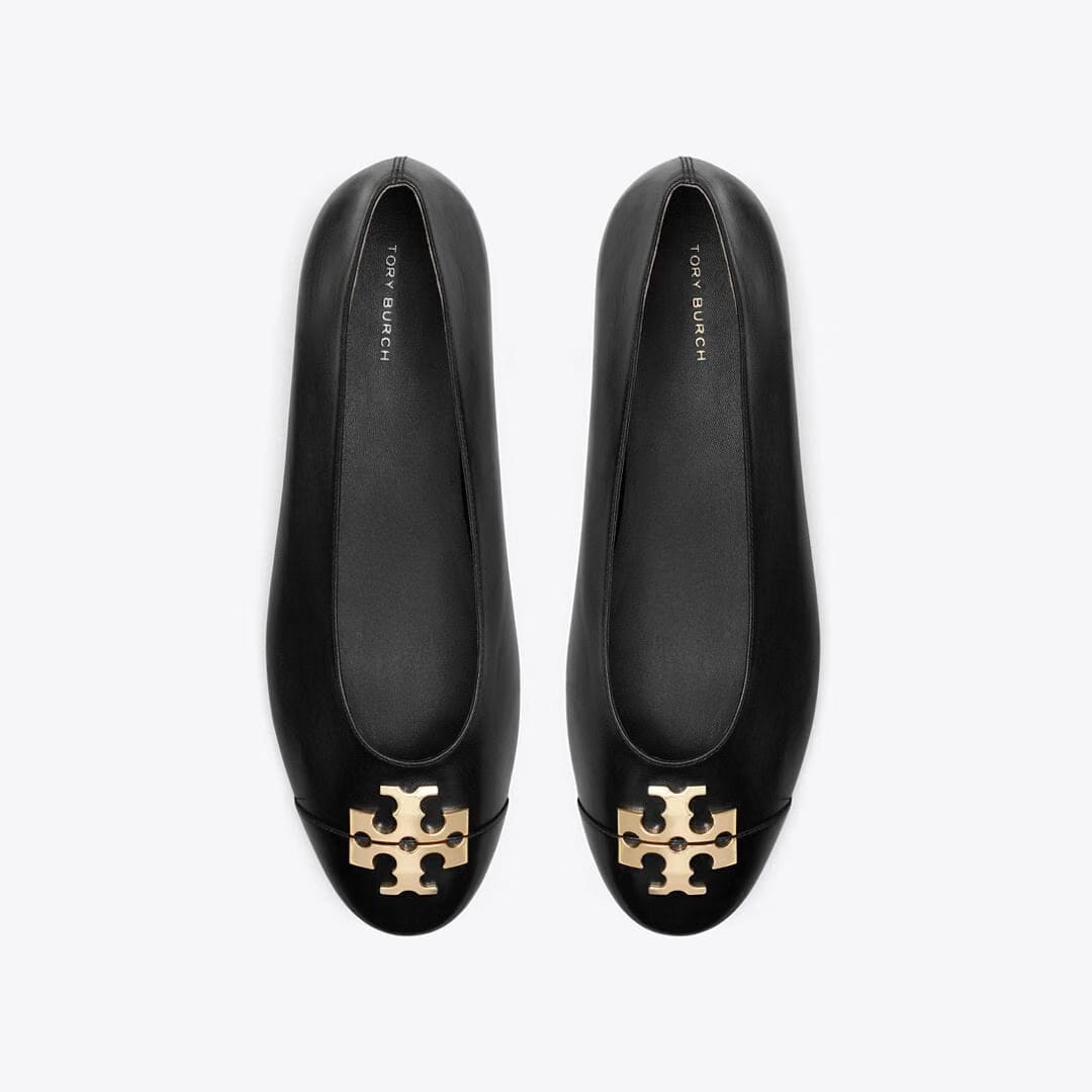 Tory Burch Charlie Ballet PERFECT BLACK / GOLD