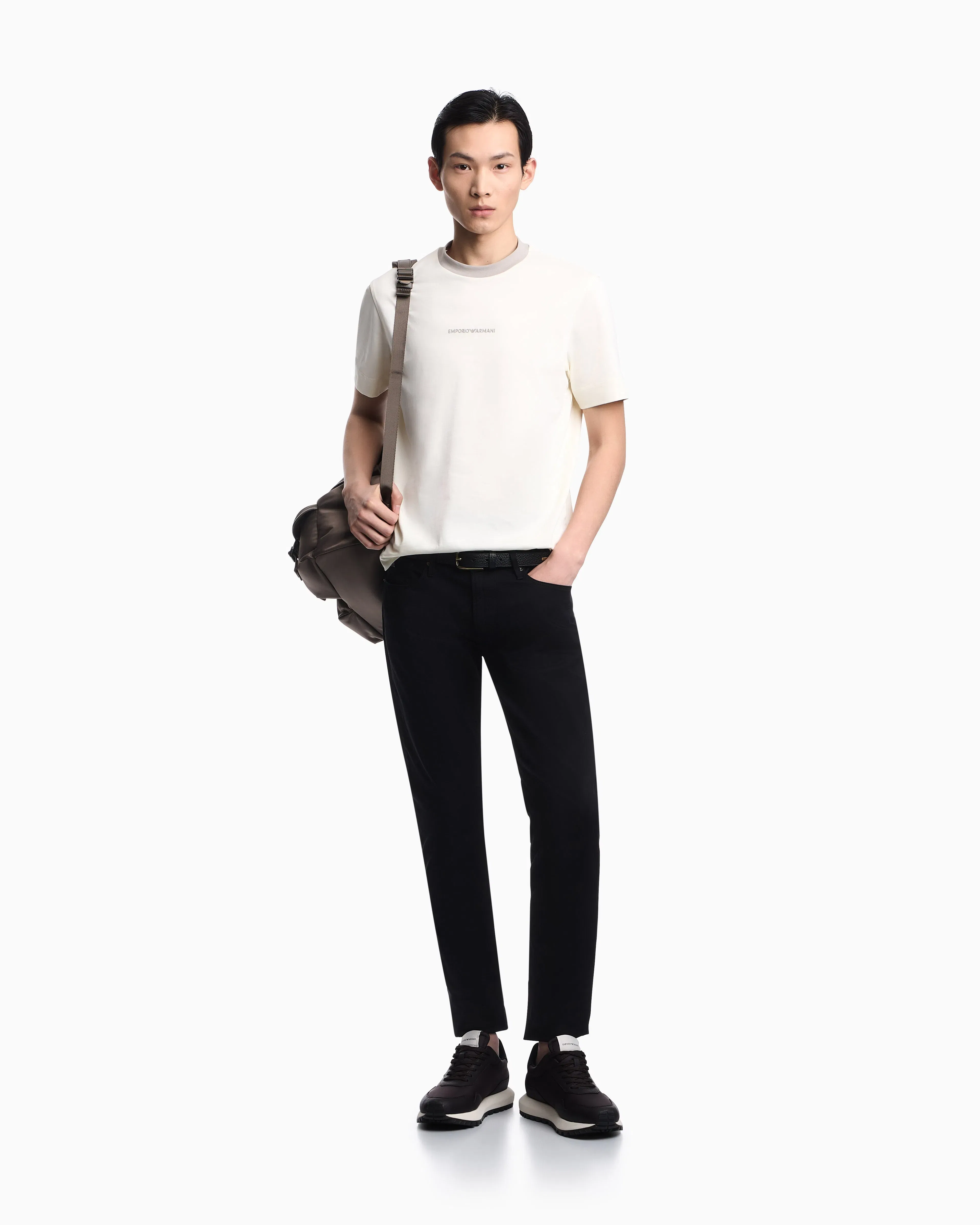 Emporio Armani Heavy jersey T-shirt with EA Generation embroidery