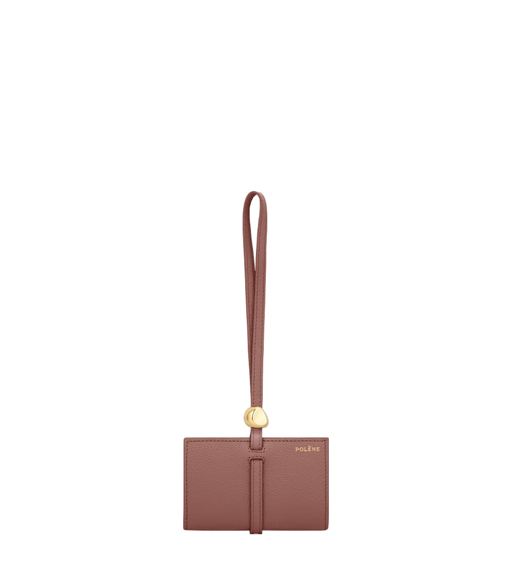 Polene Kaye Card Holder Textured Duo Blush