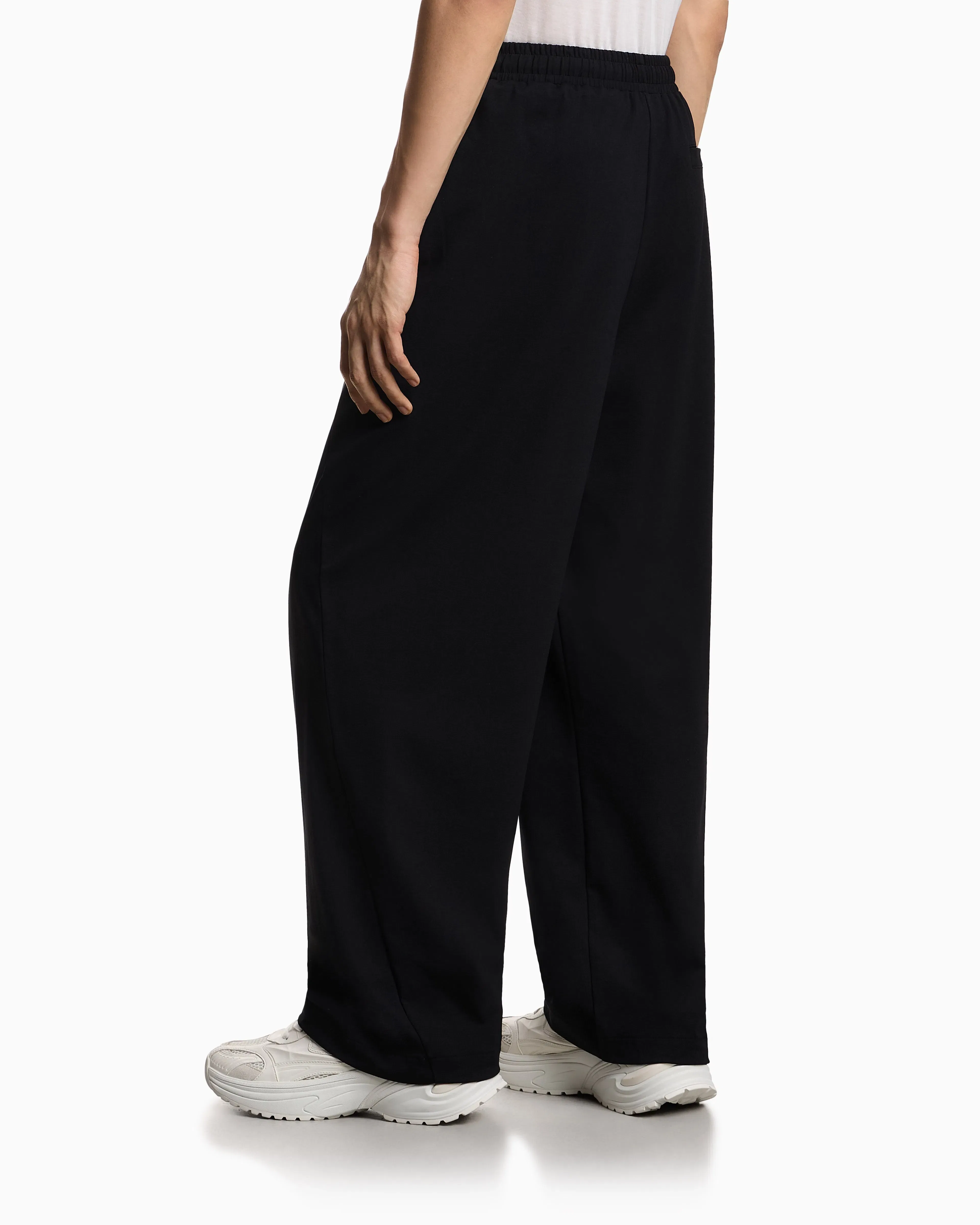 Emporio Armani Jersey trousers with an elasticated waist