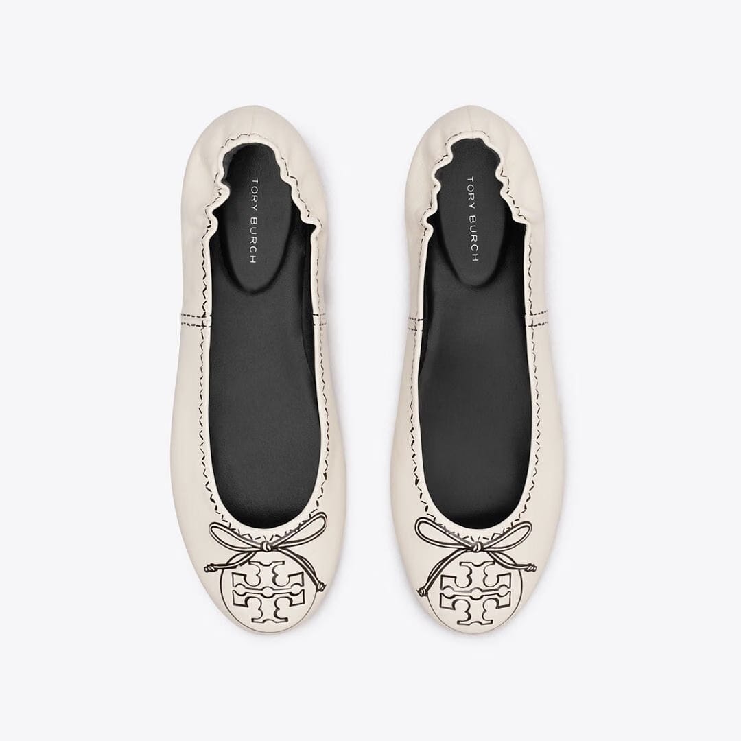 Tory Burch Reva Travel Ballet NEW CREAM