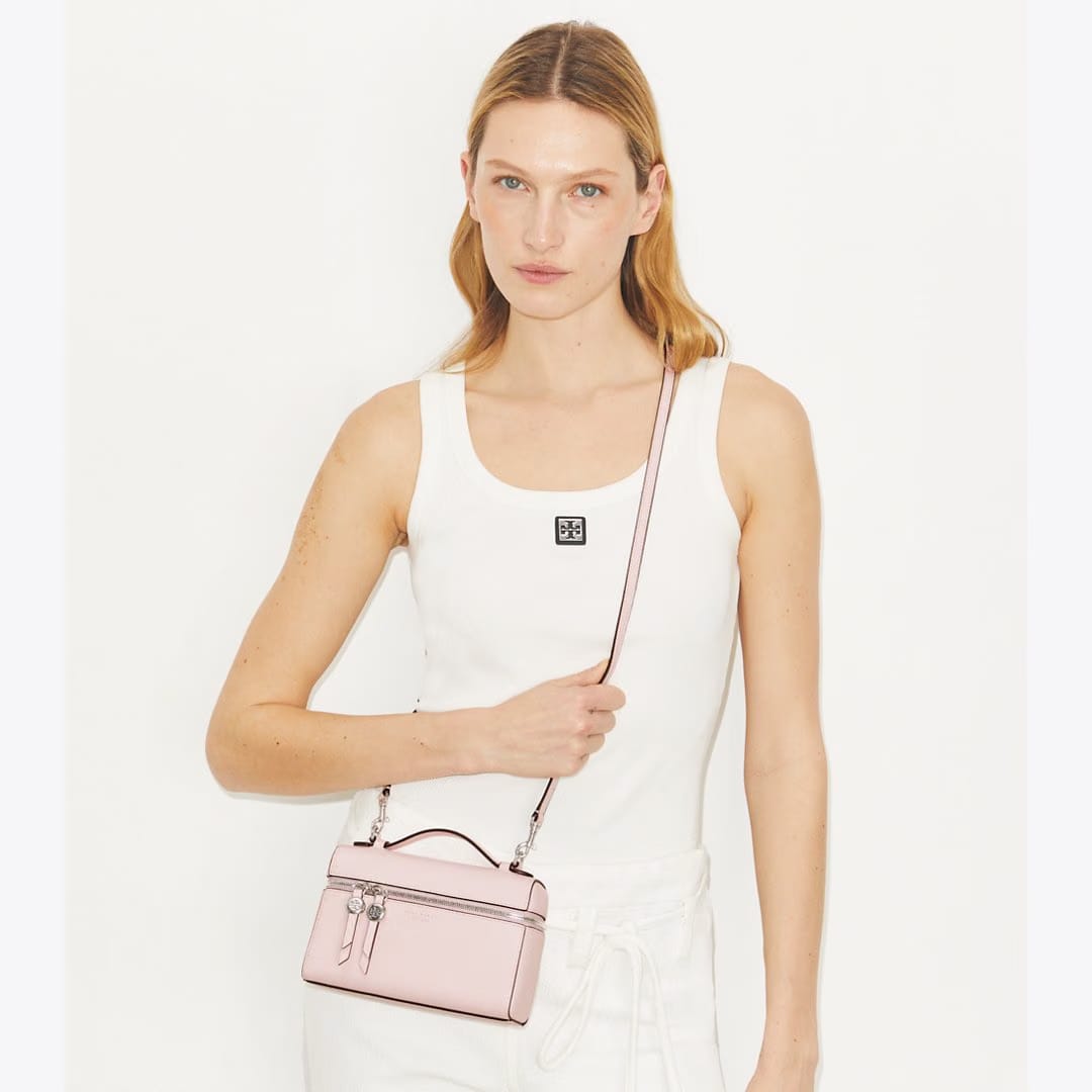 Tory Burch Slim Romy Top Handle Bag Rose