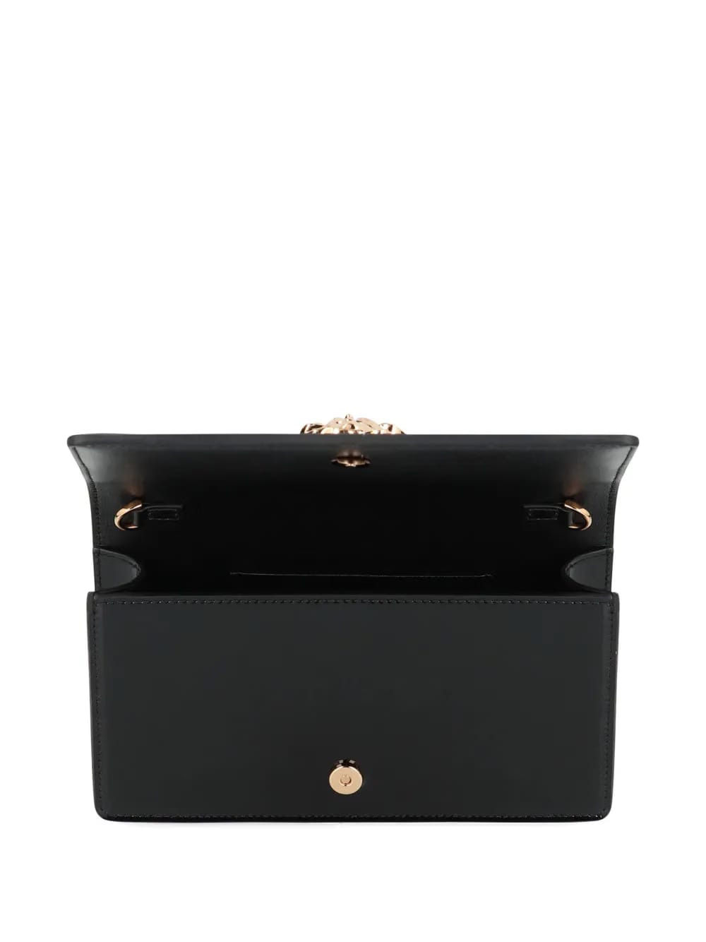 Medusa patent-leather clutch bag