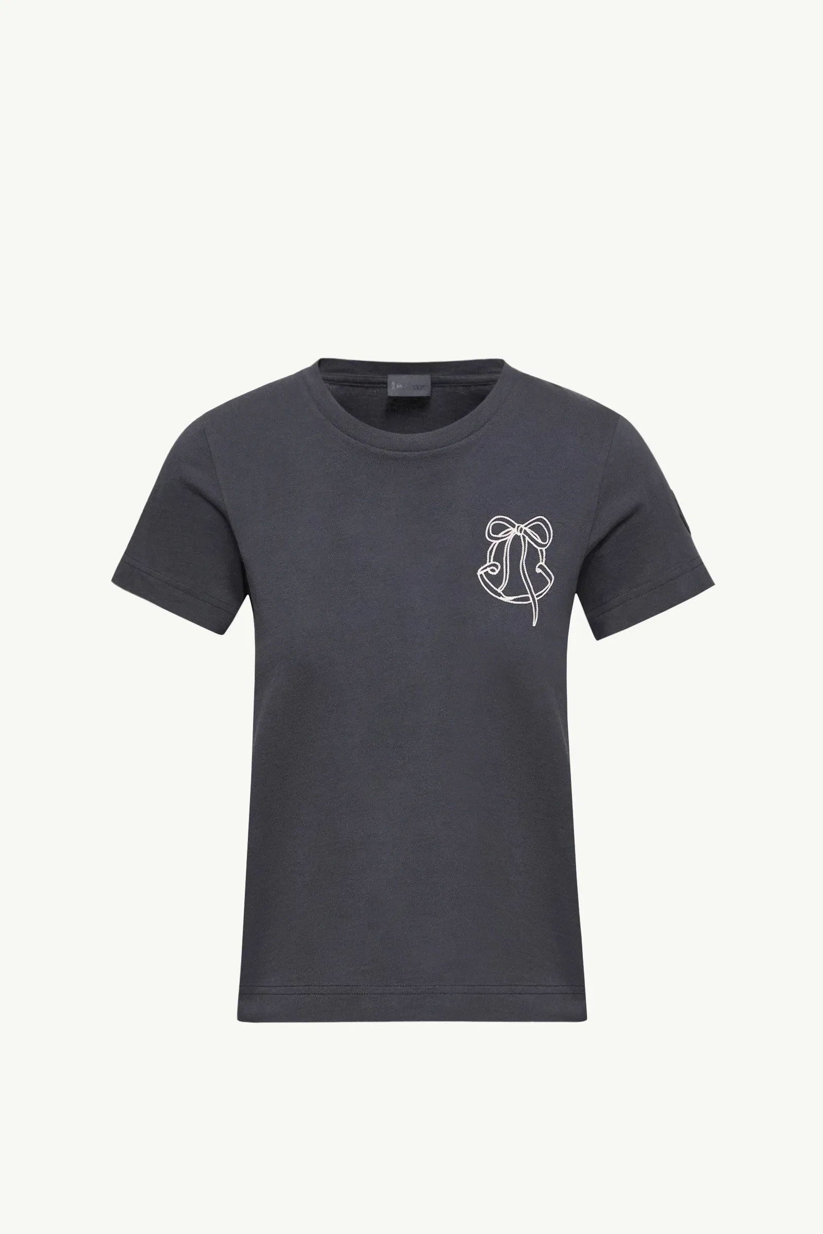 Moncler Embroidered Logo Cotton T-Shirt Night Blue Night Blue