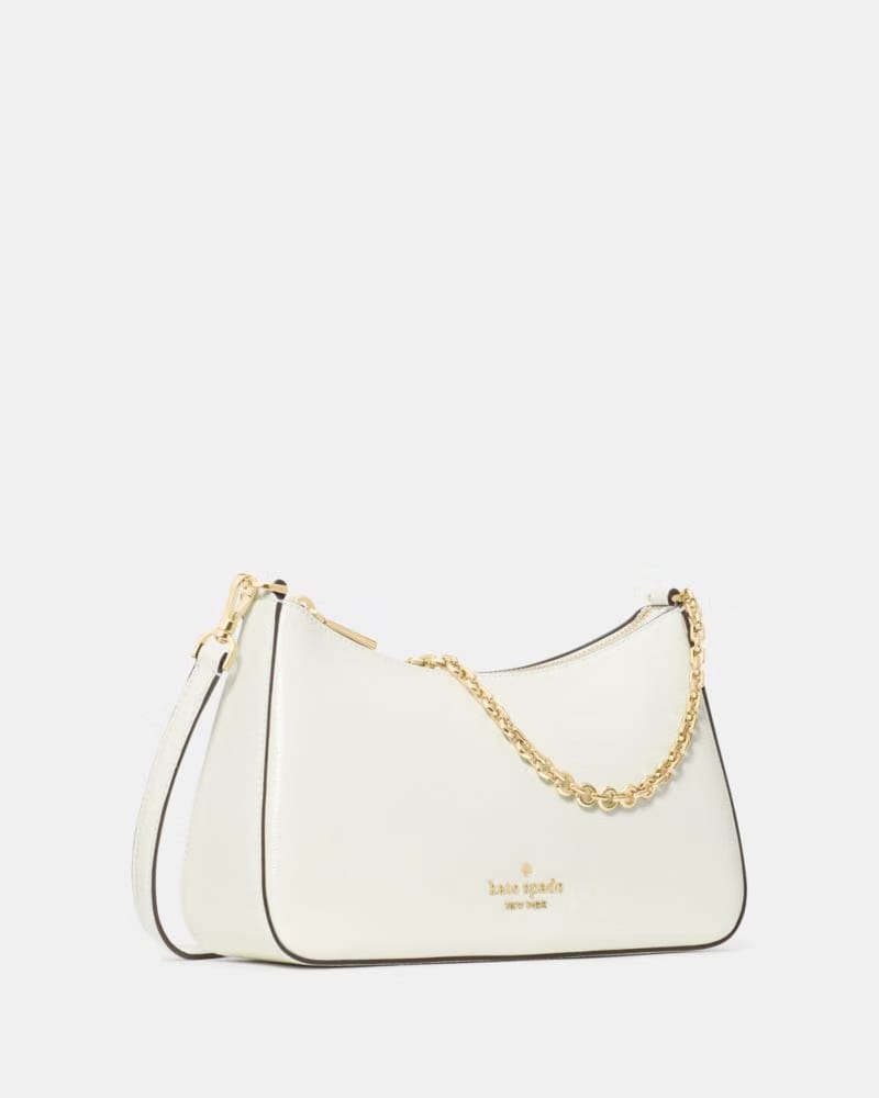 KateSpade Margot Textured Leather Shoulder Bag Meringue