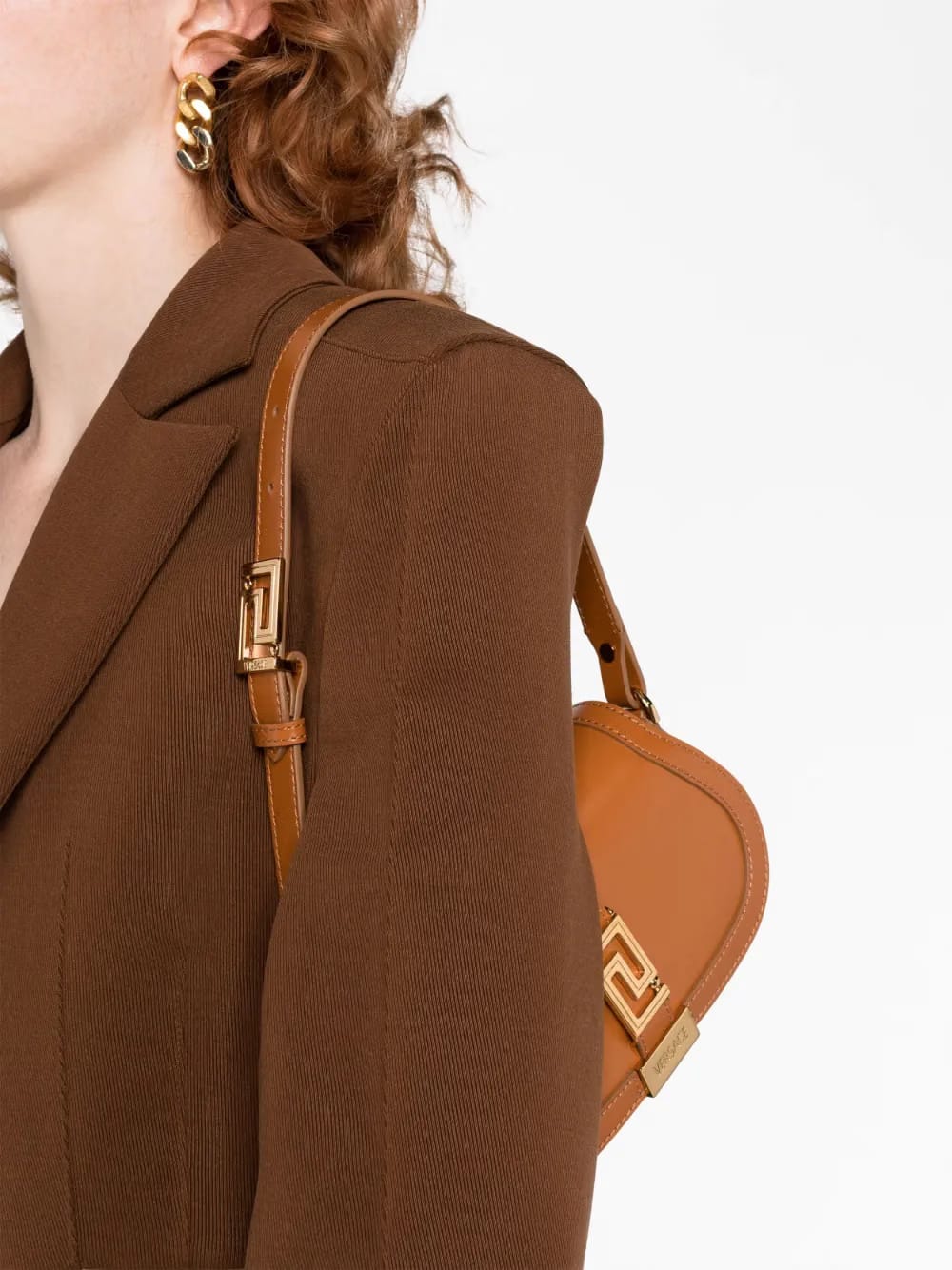 Mini Greca Goddess leather shoulder bag