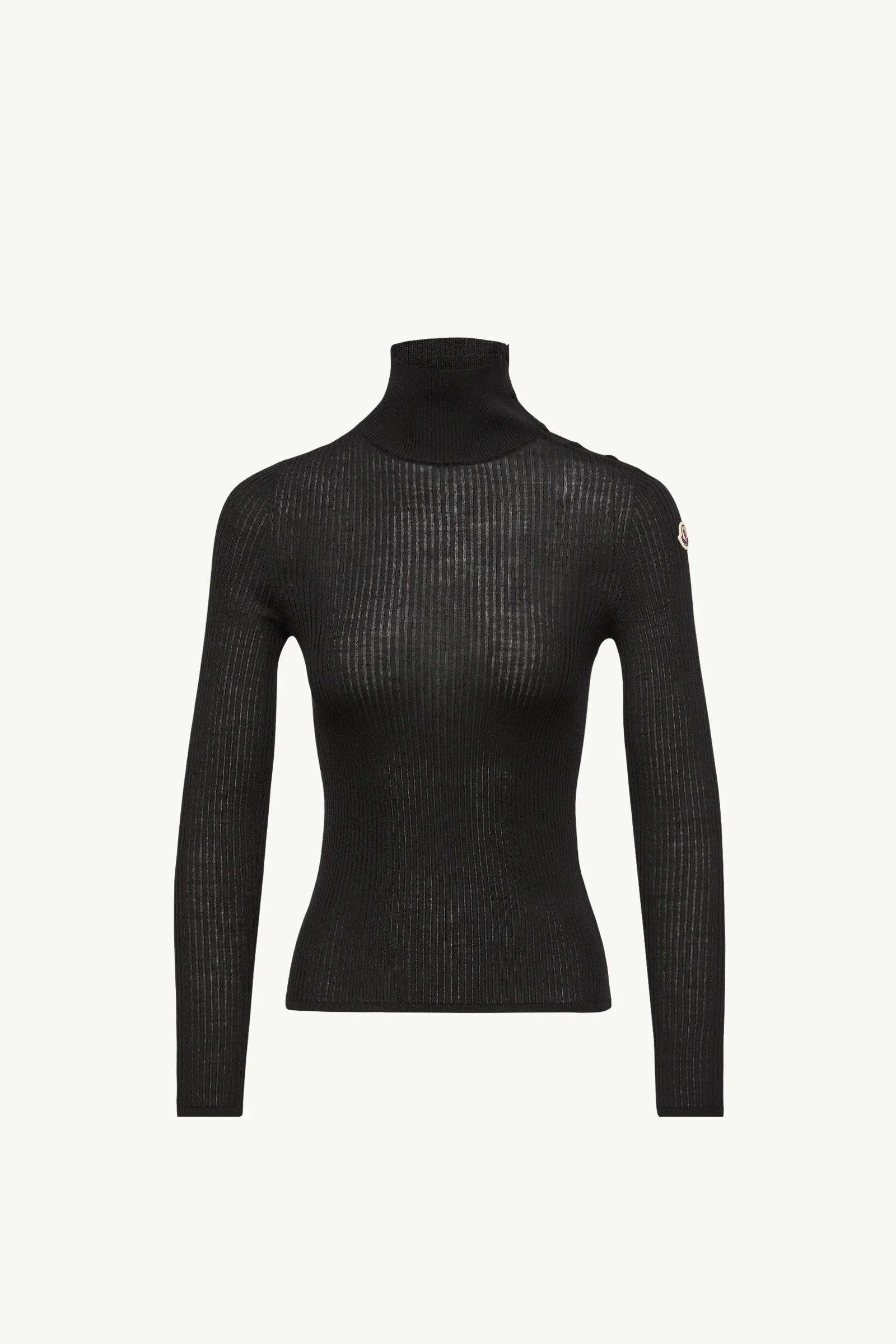 Moncler Textured Wool Sweater Black Black