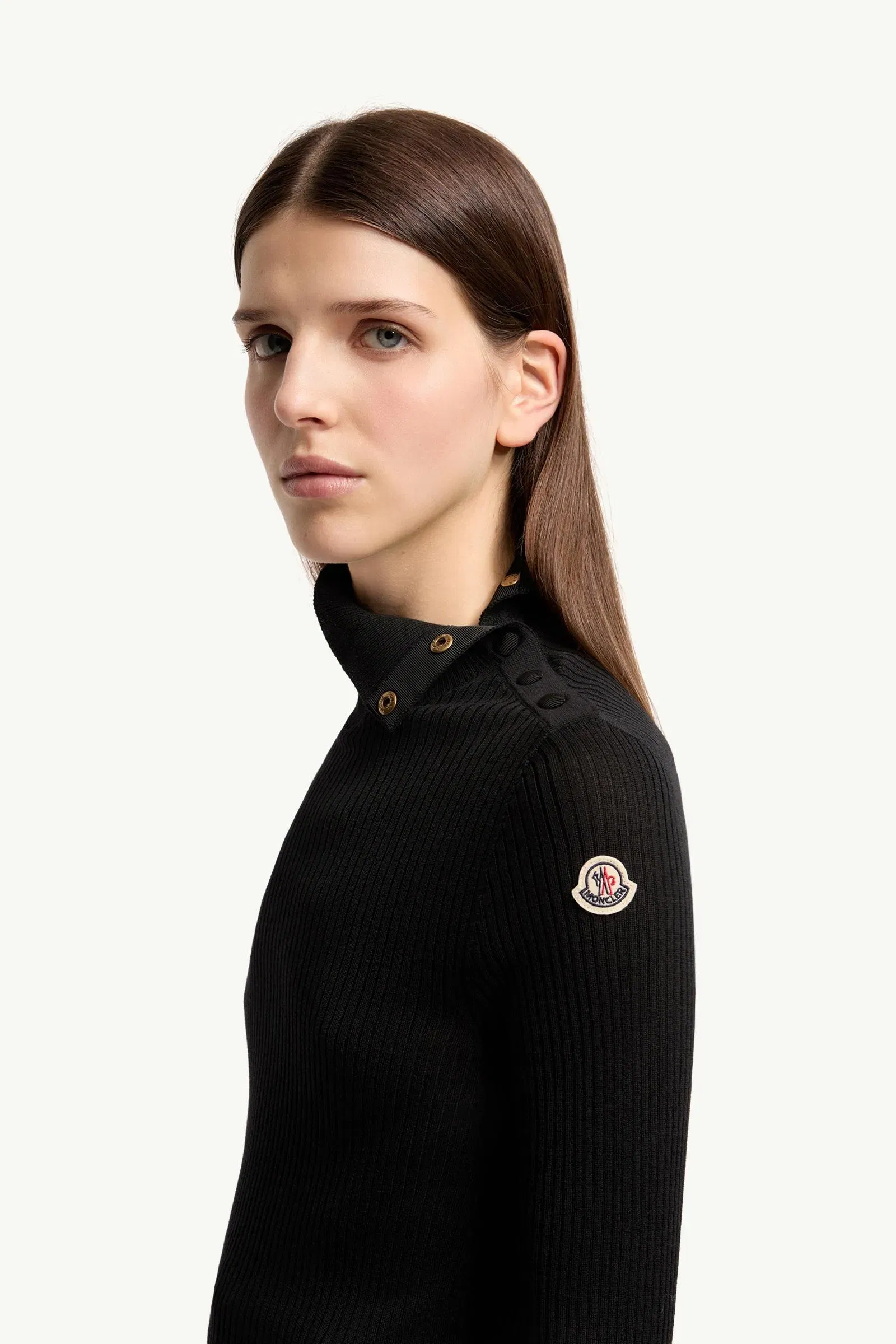 Moncler Textured Wool Sweater Black Black