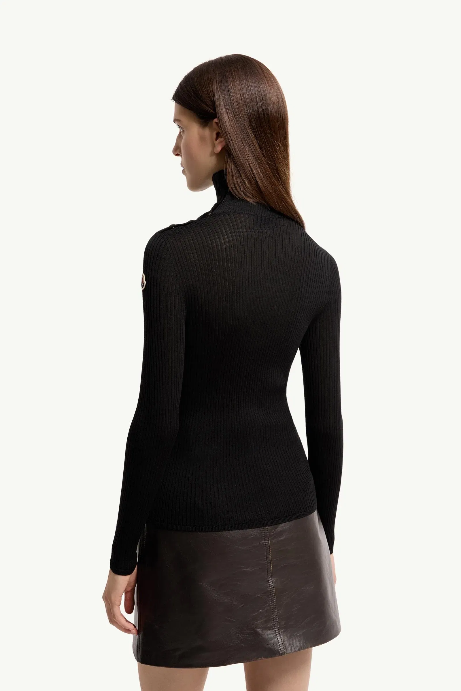 Moncler Textured Wool Sweater Black Black