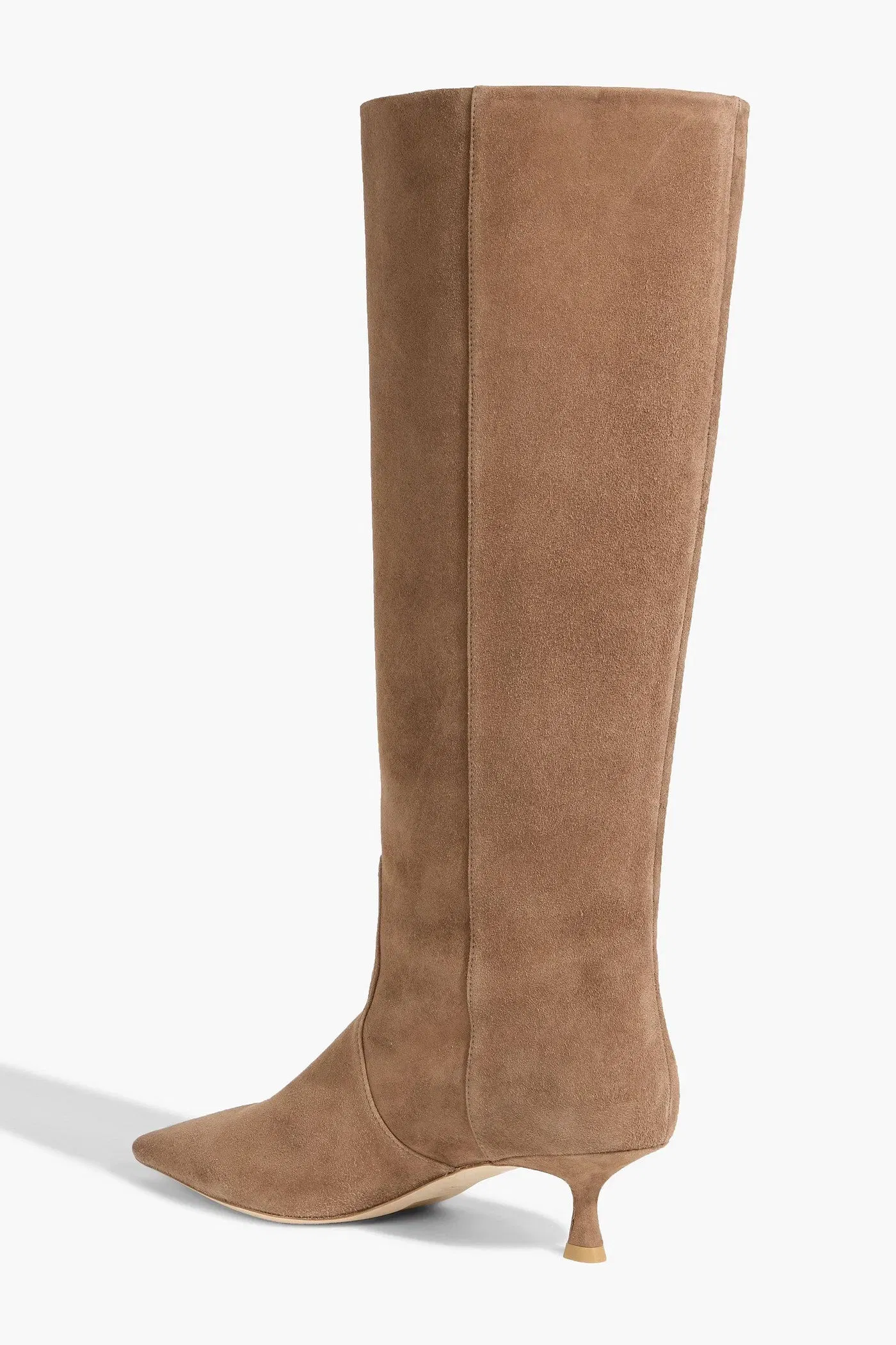 Stuart Weitzman Naomi 50 Suede Knee Boots Camel Women's