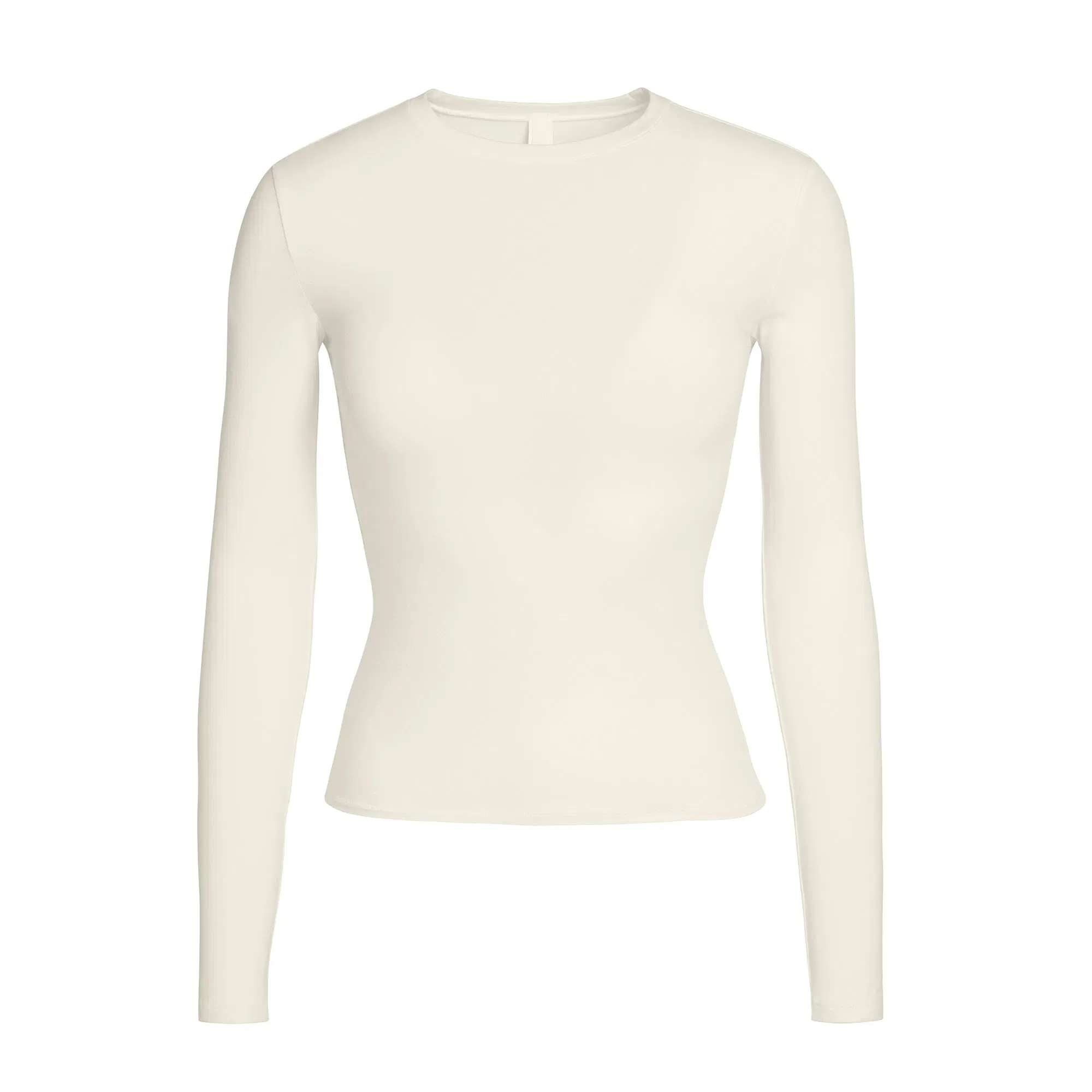 COTTON JERSEY LONG SLEEVE T-SHIRT | BONE