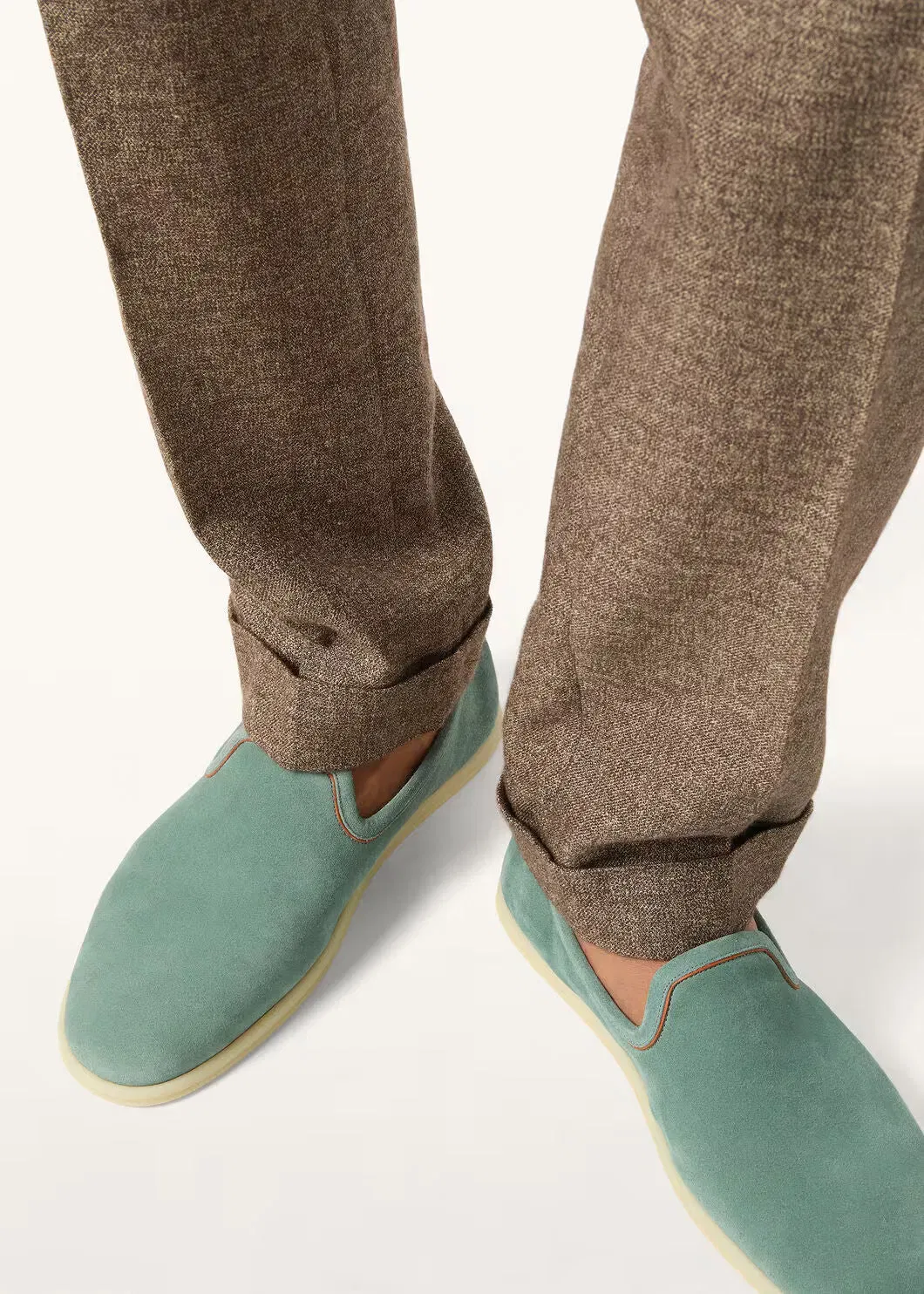 LoroPiana Venice Walk Loafer Pine Cloud