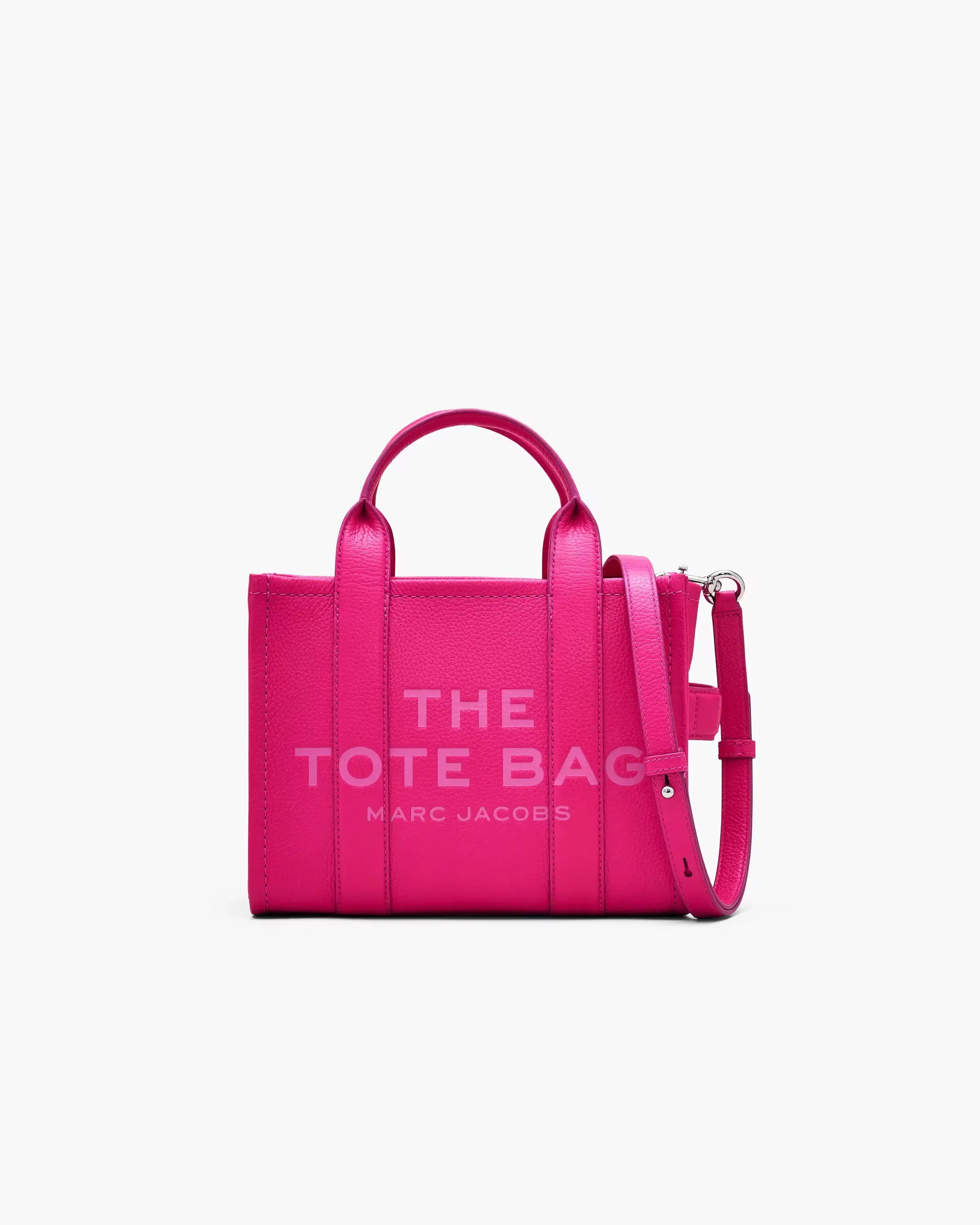 Marc Jacobs The Leather Small Tote Bag Hot Pink