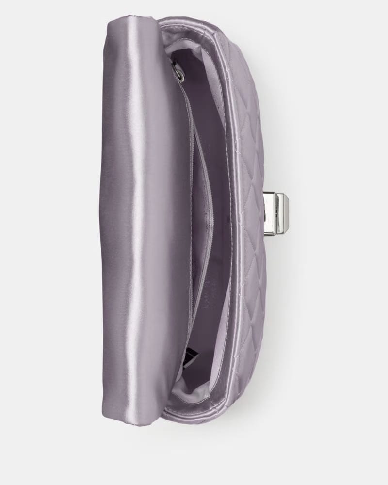 Carey Quilted Satin Small Flap Crossbody