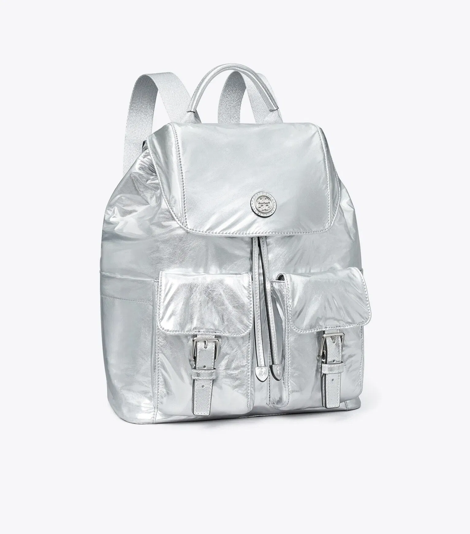 Virginia Metallic Flap Backpack