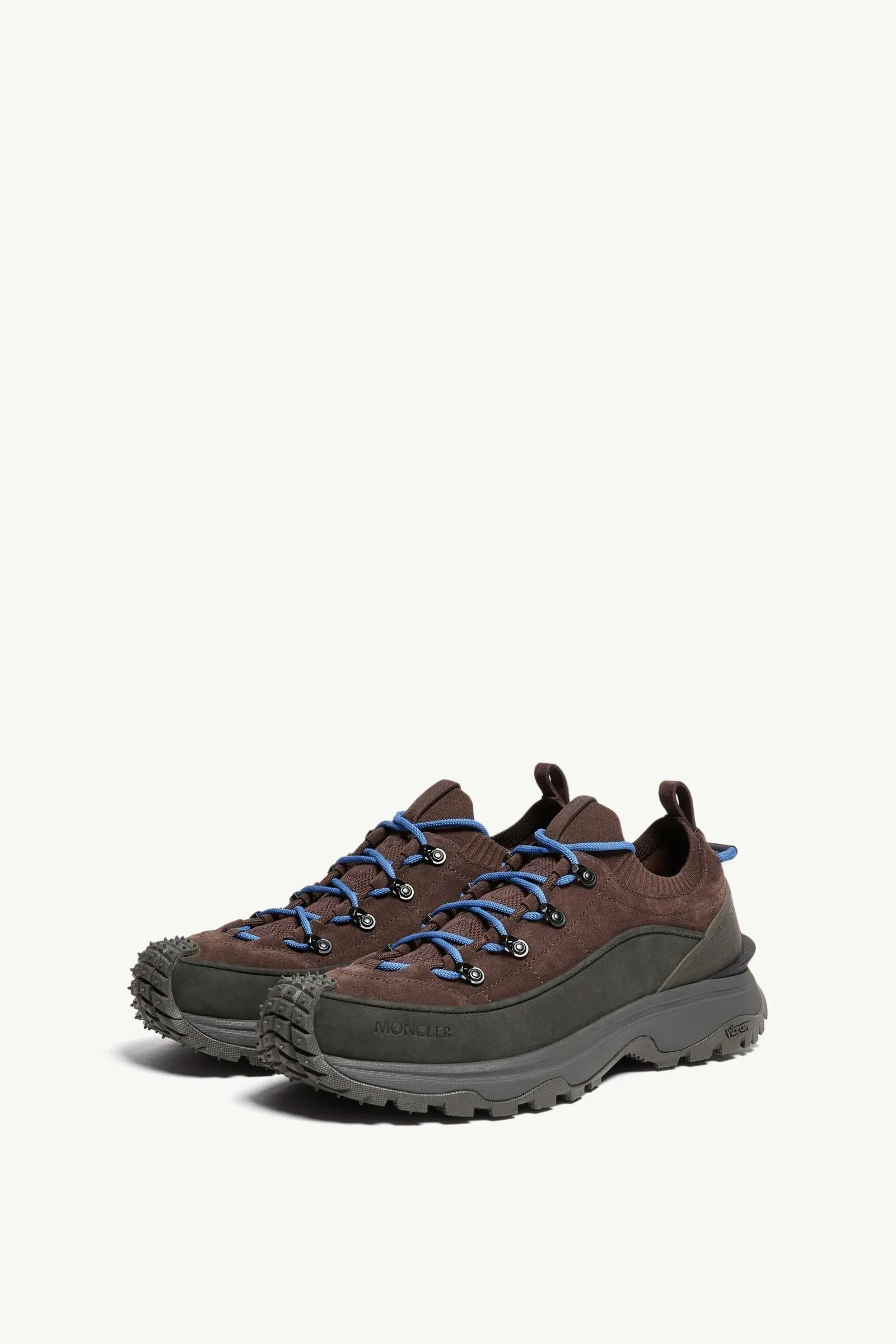 Moncler Trailgrip Lite3 Suede Sneakers Brown