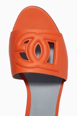 Bianca Logo-detail Slide Sandals in Leather