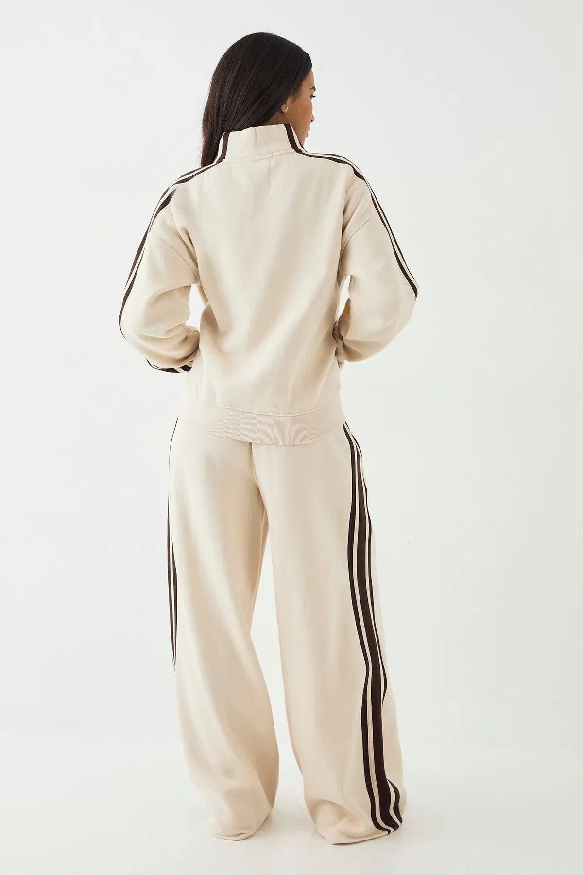 DSGN Studio Side Stripe Funnel Neck Zip Through Bomber Tracksuit