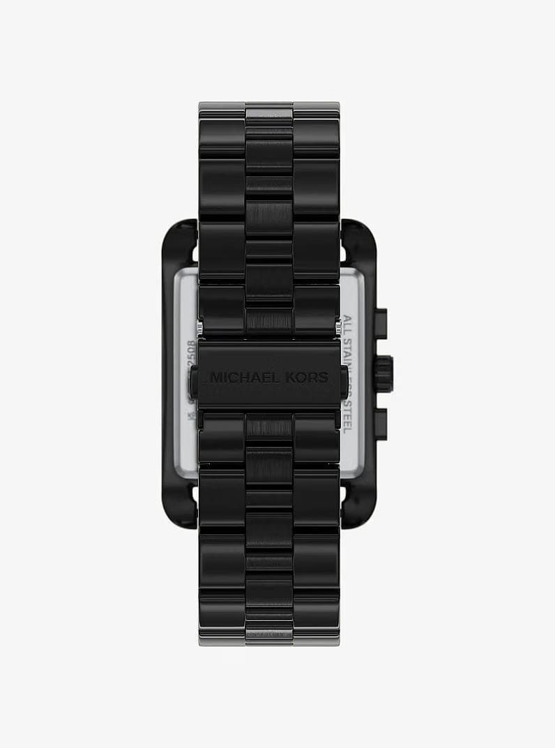 Michael Kors Oversized Monroe Black-Tone Watch Black