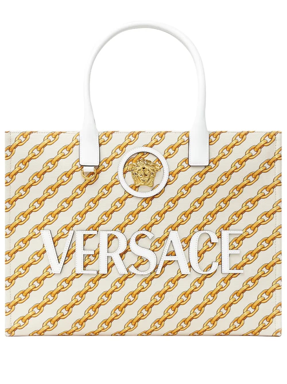 large Chain Stripes La Medusa tote bag